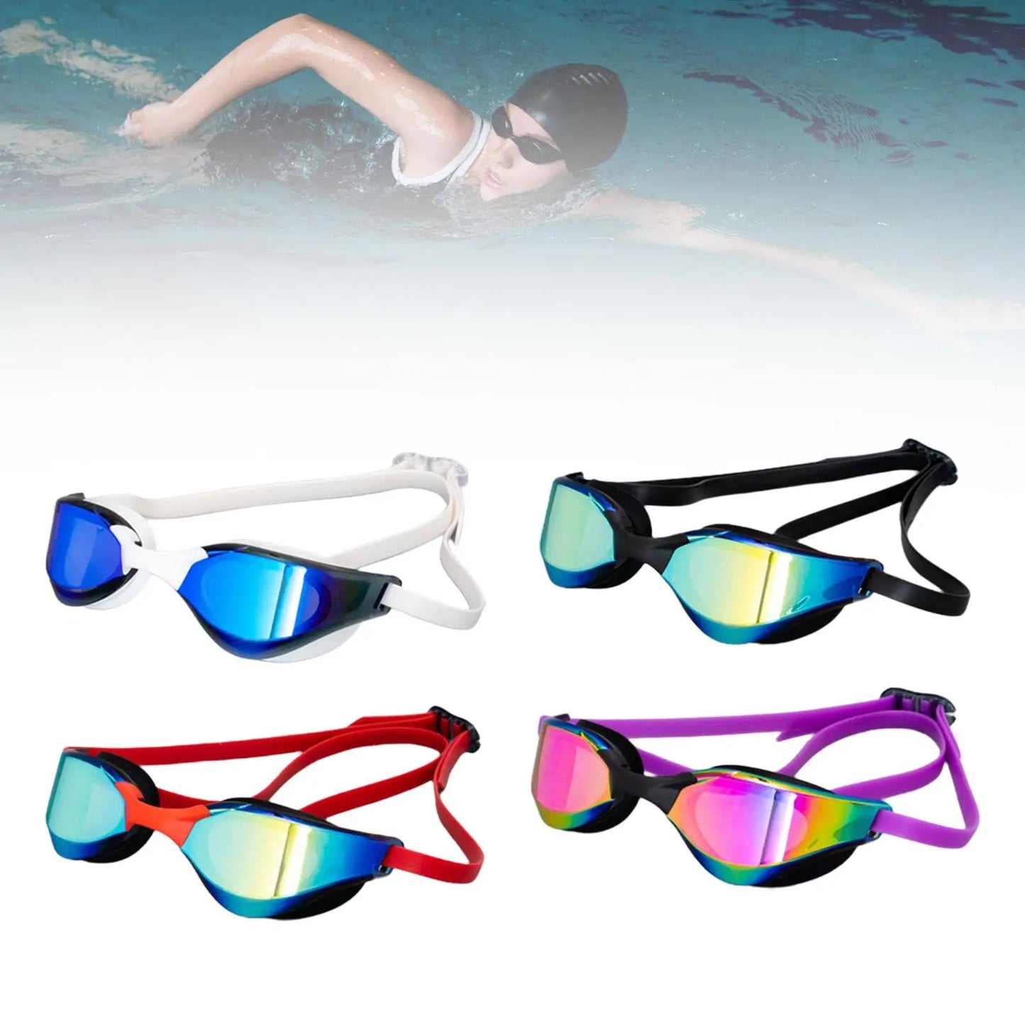 Swim Goggles Women Men Waterproof Swim Glasses for Outdoor Snorkeling Indoor