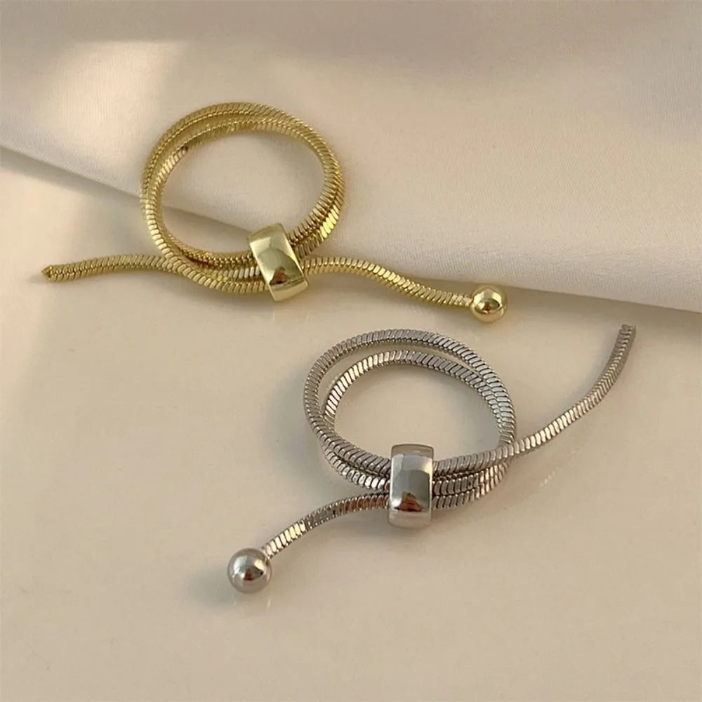 Vintage Multy Layer Adjustable Chain Rings Strap Finger Rings For Women Men Personality Charms Rings Jewelry Gifts