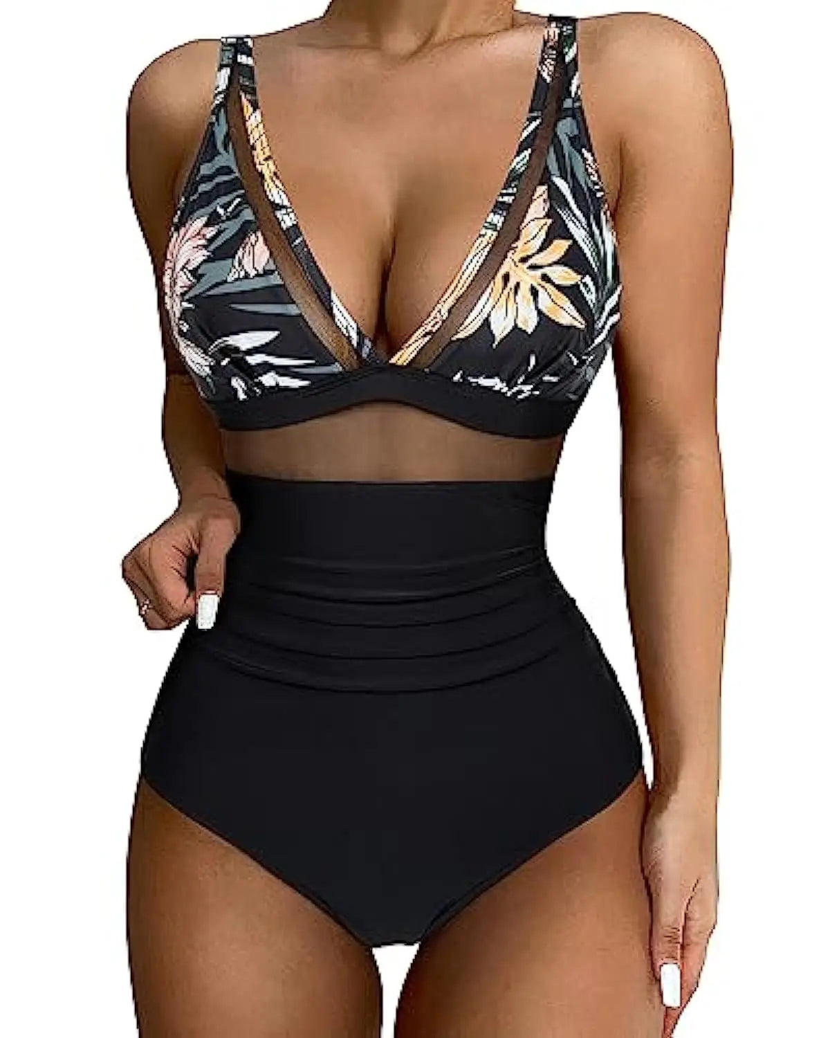 Women 2024 One Piece Swimsuit Woman Swimsuit Cut Out One Piece Swimsuit Halter High Waist Beachwear Monokini Push Up