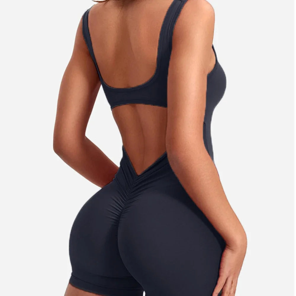Yoga Wear Bodysuit Female Yoga Sport Sets Sleeveless Backless Sexy High Waist Leggings One Piece Fitness Jumsuits Sportswear