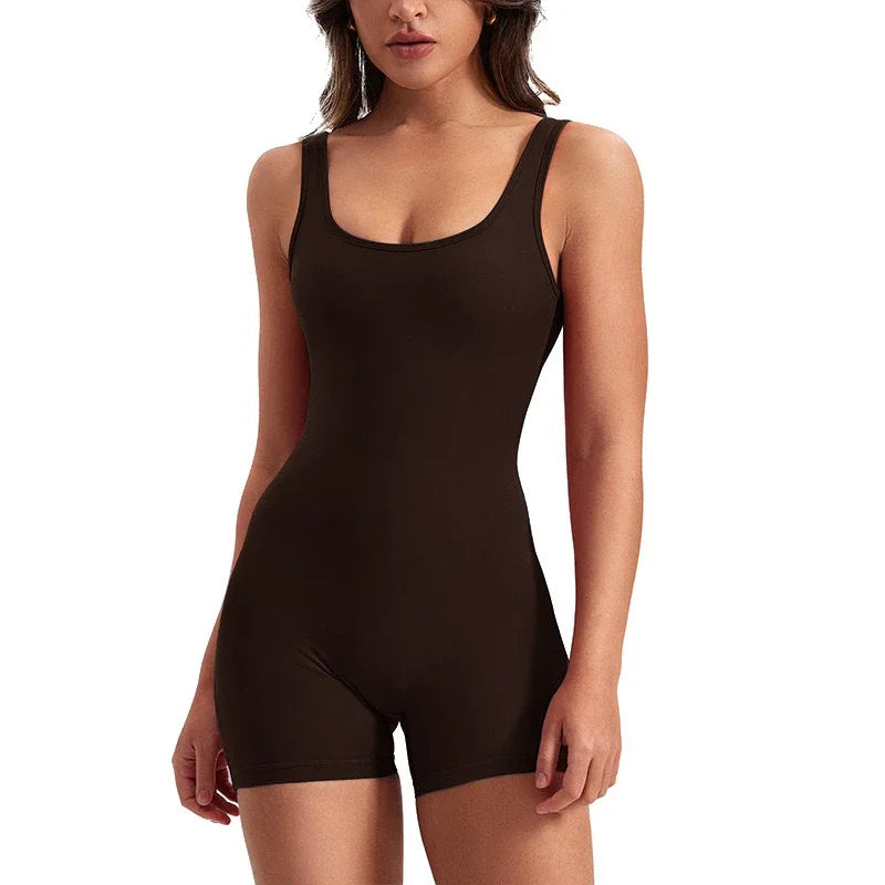 Yoga Wear Bodysuit Female Yoga Sport Sets Sleeveless Backless Sexy High Waist Leggings One Piece Fitness Jumsuits Sportswear
