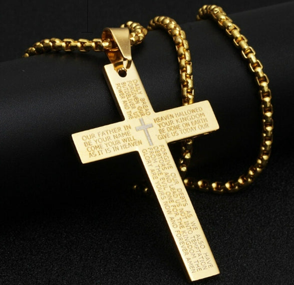 Fashion Cross Chain Pendant Necklace Fashion Men Women Metal Geometry Punk Gothic Party Jewelry Vintage Gifts
