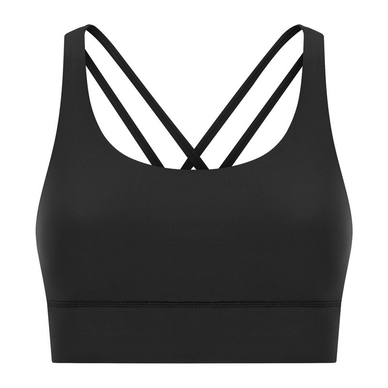 cross criss back sports bra high impact lift