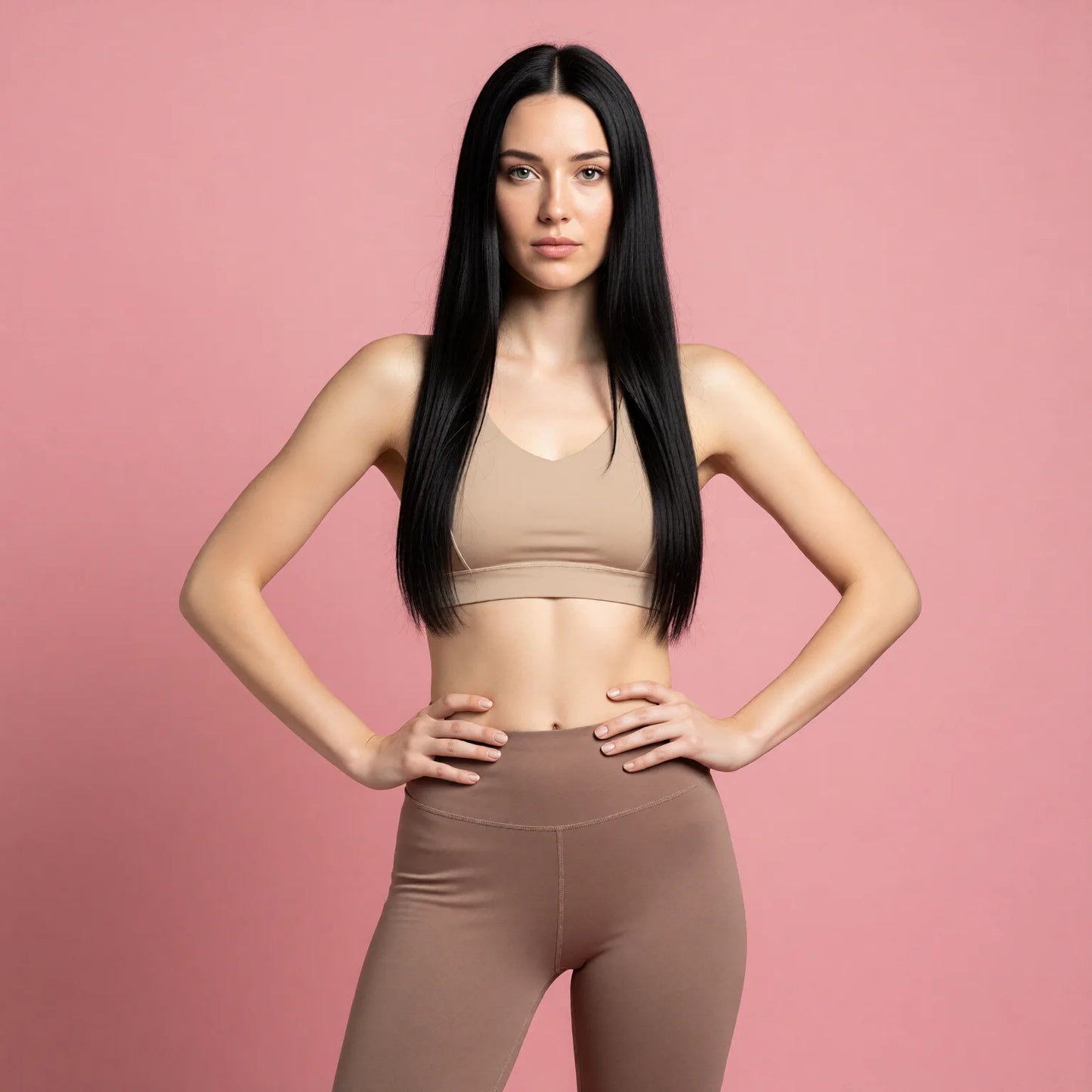 High Waist Five-Quarter Leg Yoga Shorts