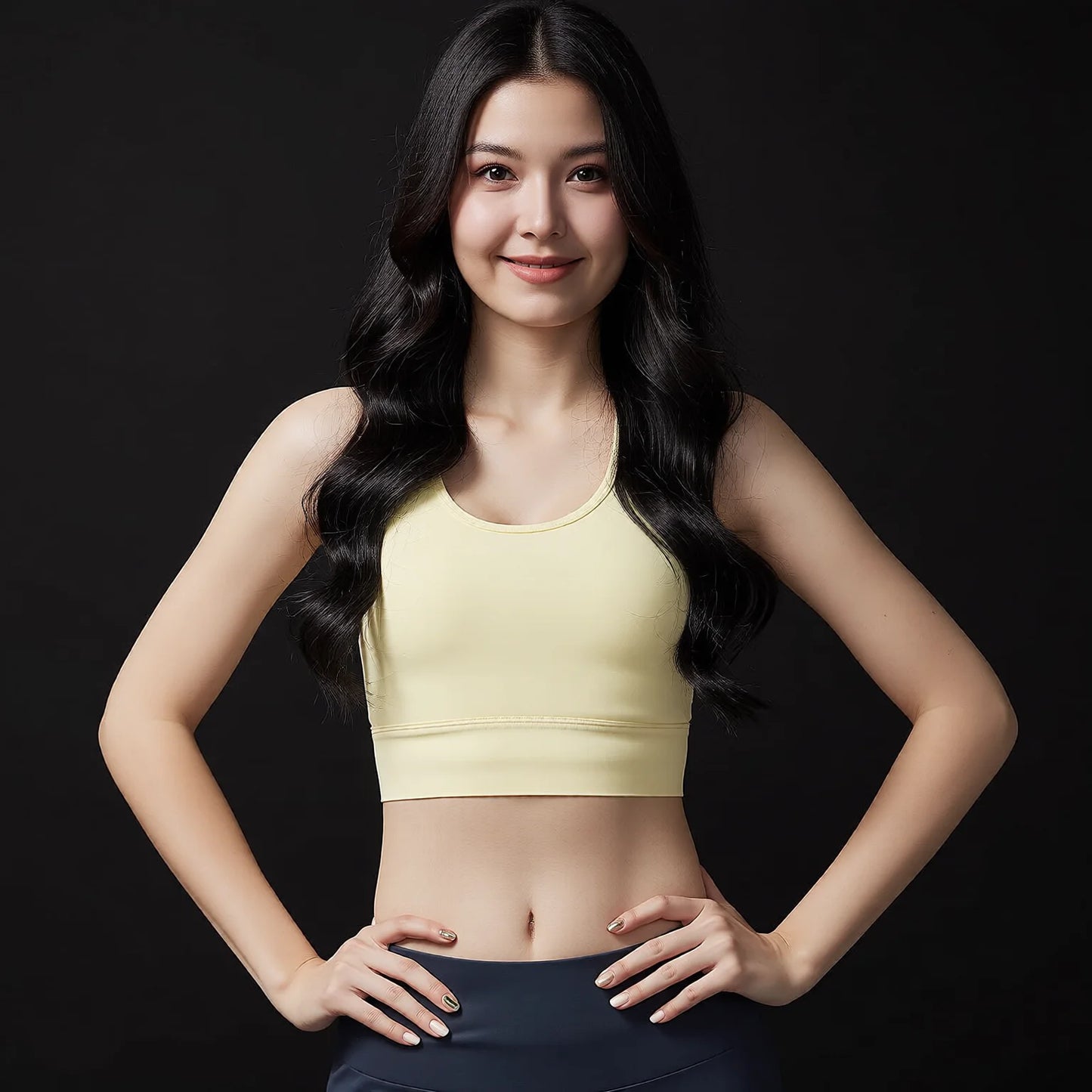 Nude Feel Yoga Camisole with Removable Bra Pads & Athletic Straps