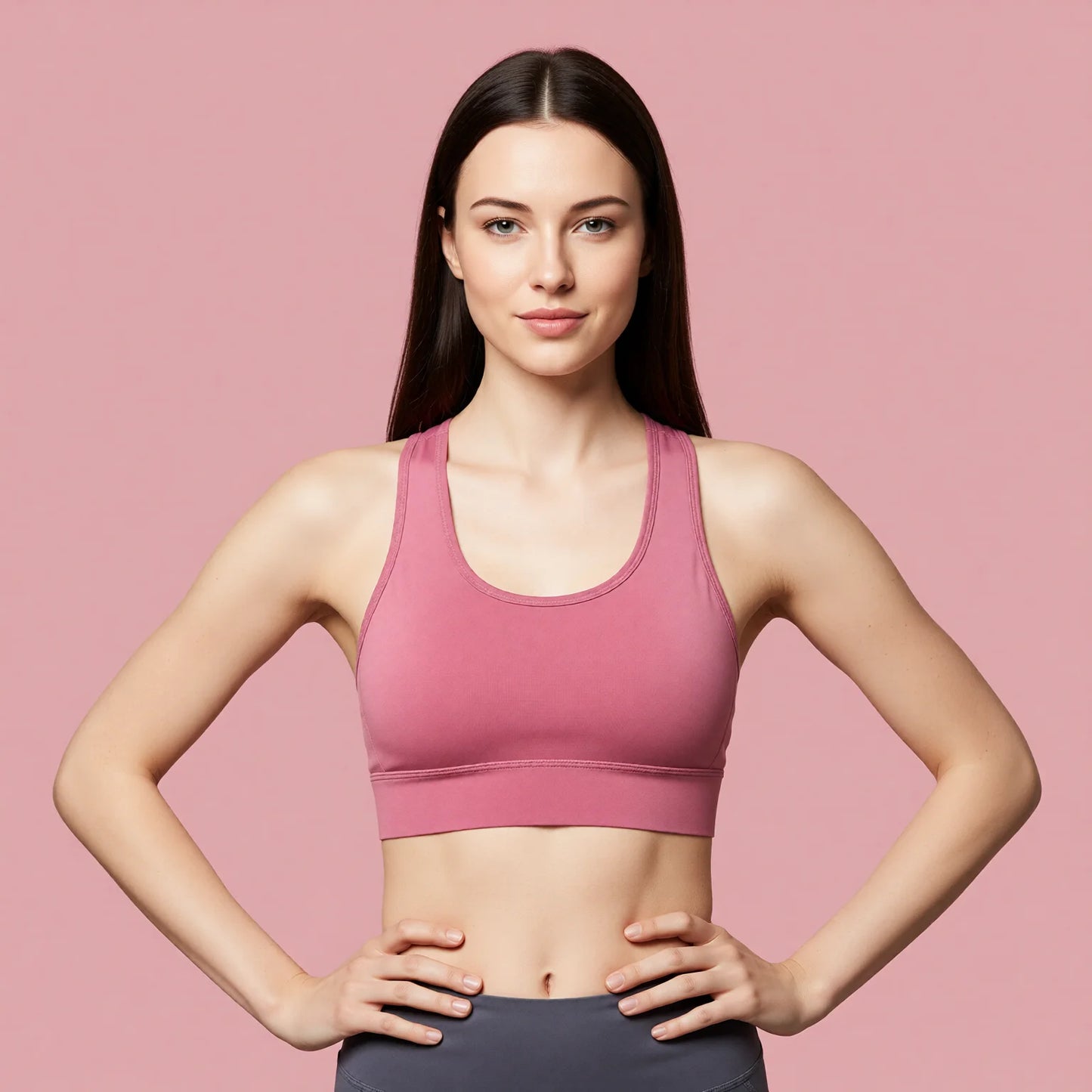 Rose Mesh Backless Sports Bra - Low Impact Support Bra for Yoga Running Fitness