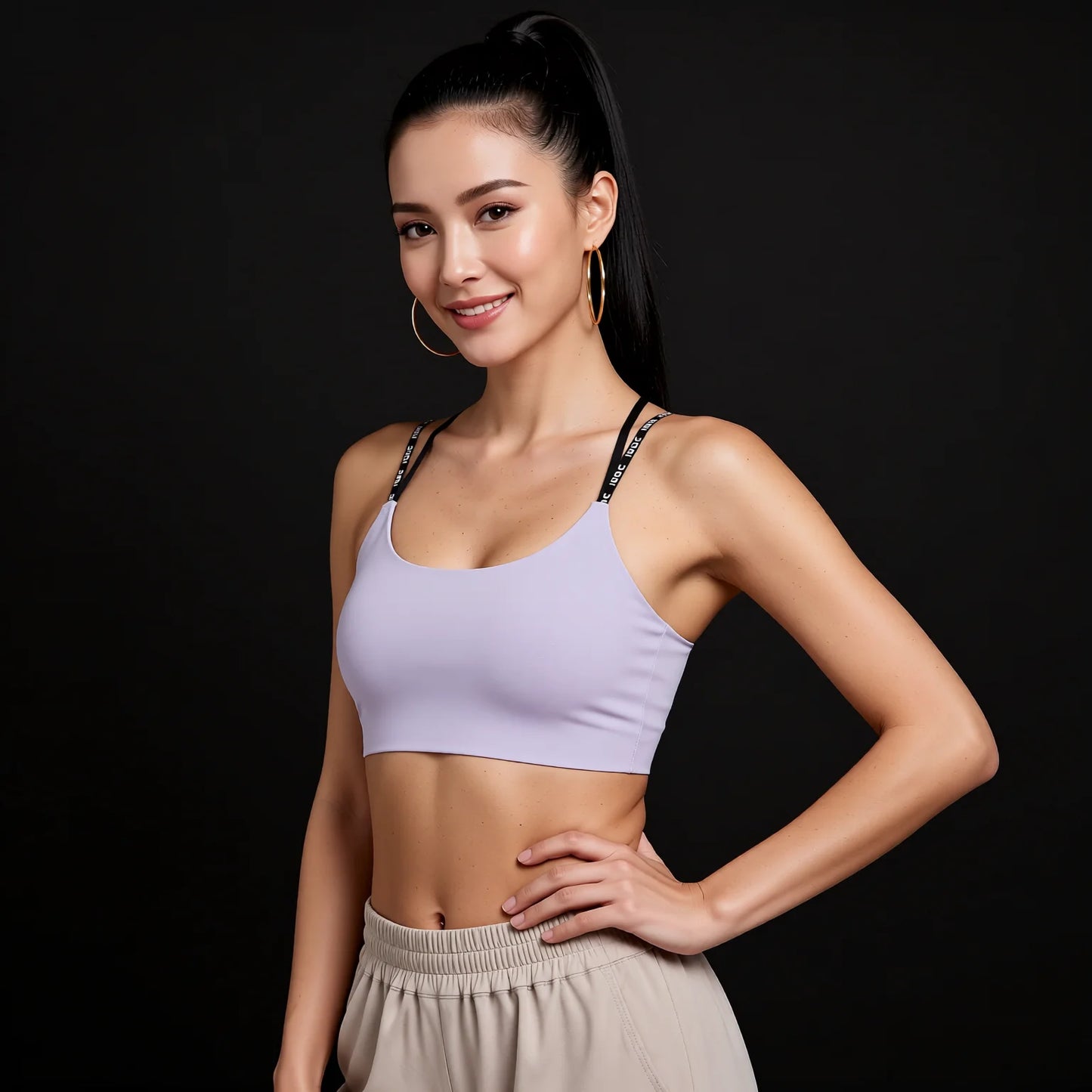 seamless sports bra back cross strap soft shoulder yoga activewear
