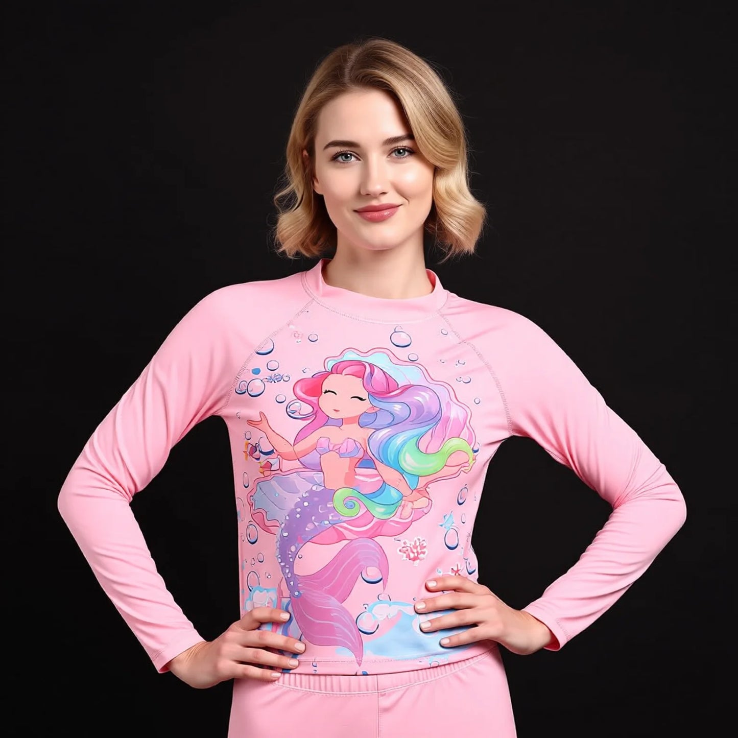 Children's Long Sleeve Rash Guard and Leggings Set