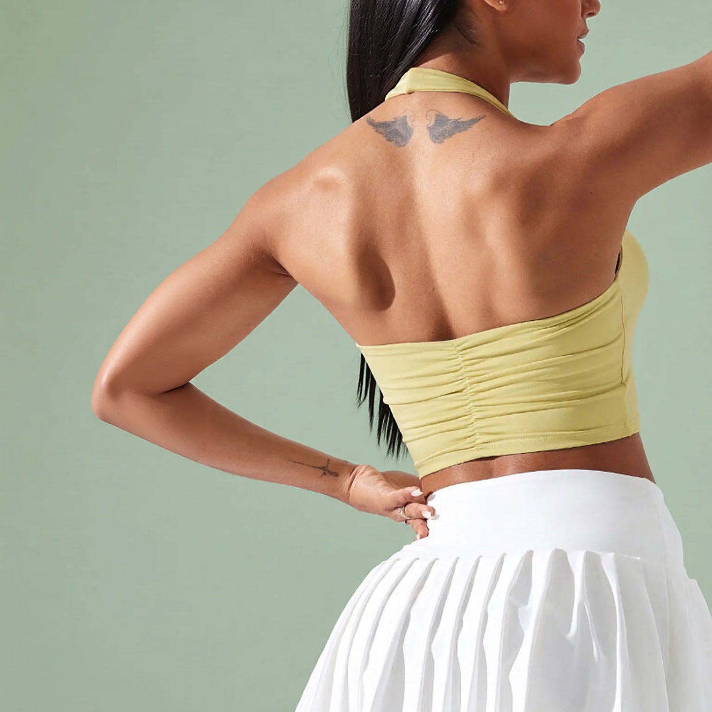 High Support Halter Neck Sports Bra Butterluxe Fabric