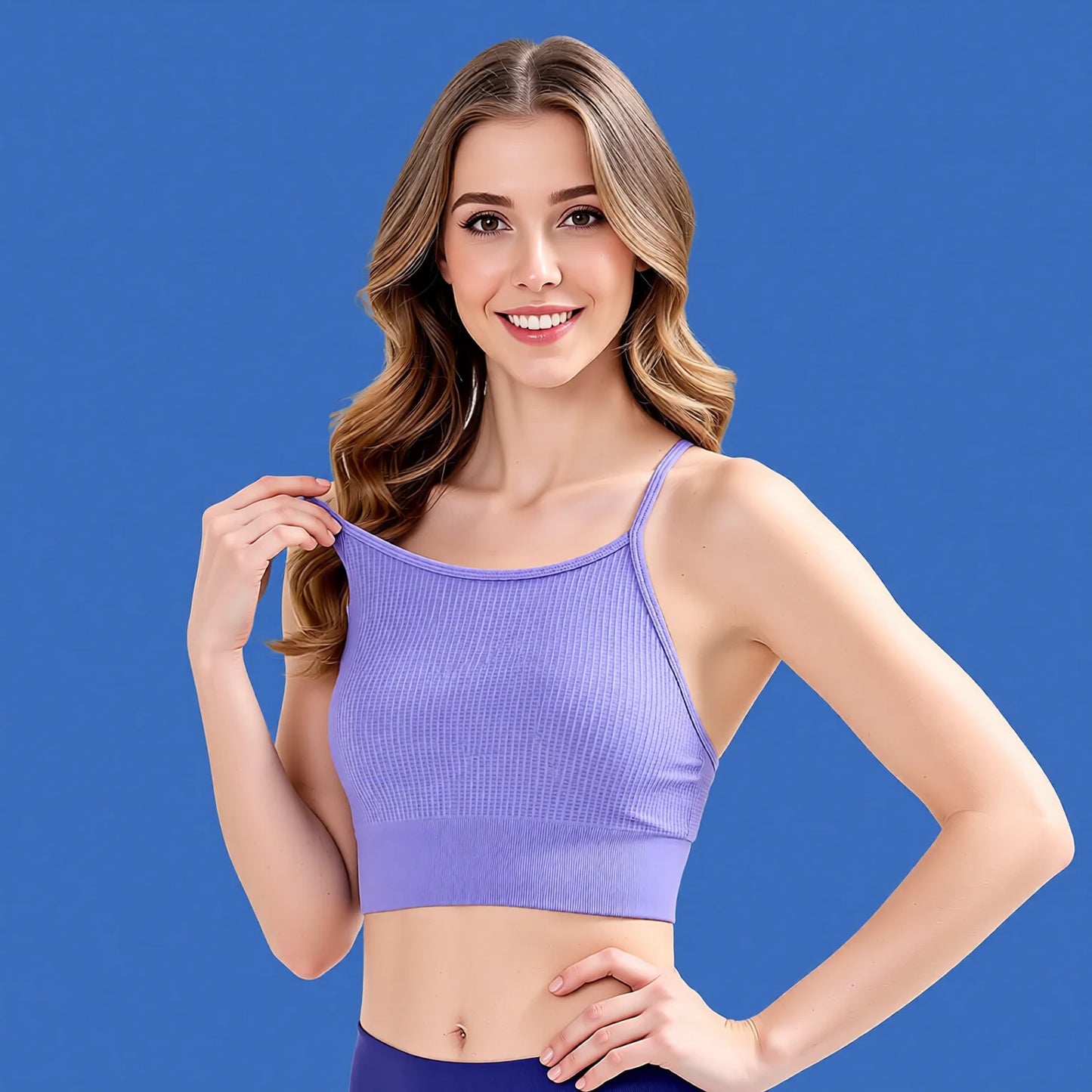 Forget-Me-Not Blue Invisible Lining Strappy Bra