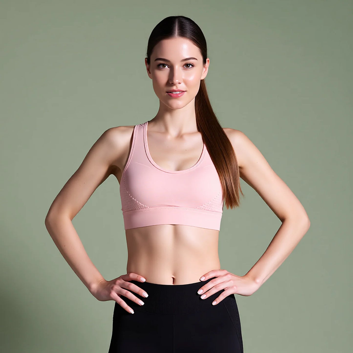 Breathable Mesh Sports Bra - One-Piece Support for Running Yoga Fitness