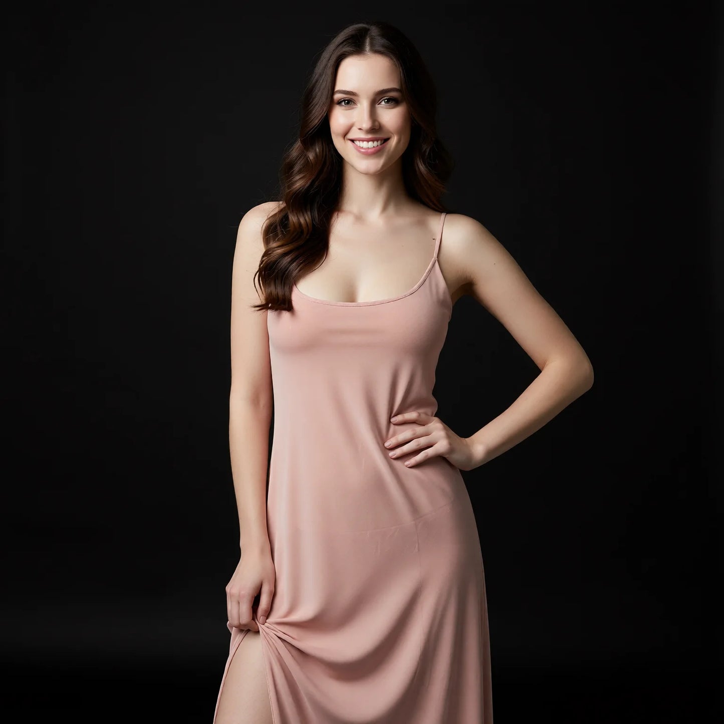 Sheer Slit Open Back Cami Mini Dress - Sensual Nightwear for Lingerie Lovers