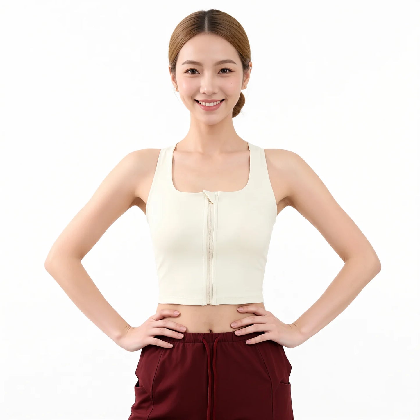 Crisscross Strappy High-Impact Sports Bra with Removable Padded Cups