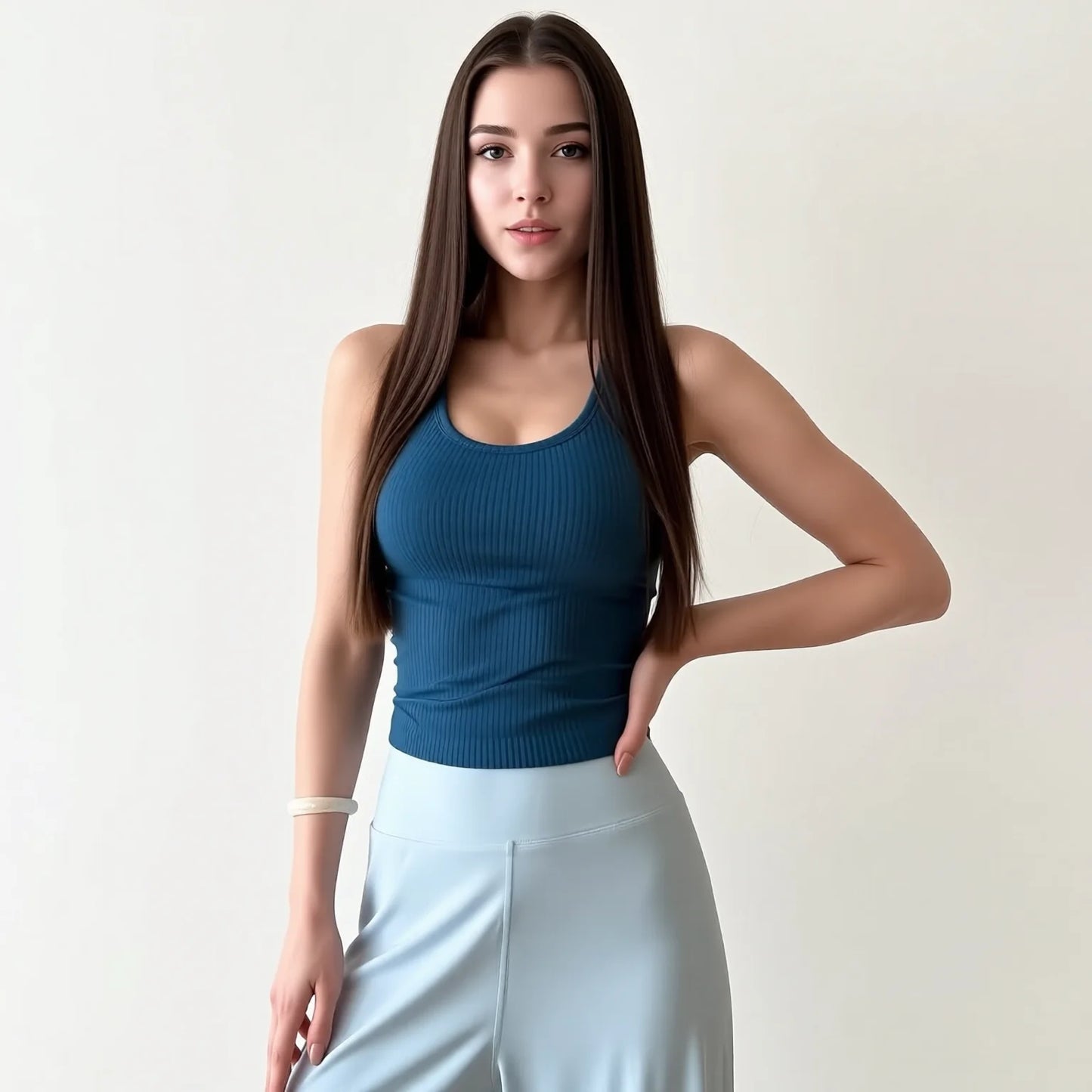 High Waisted Wide Leg Yoga Pants Women Loose Drape Slimming