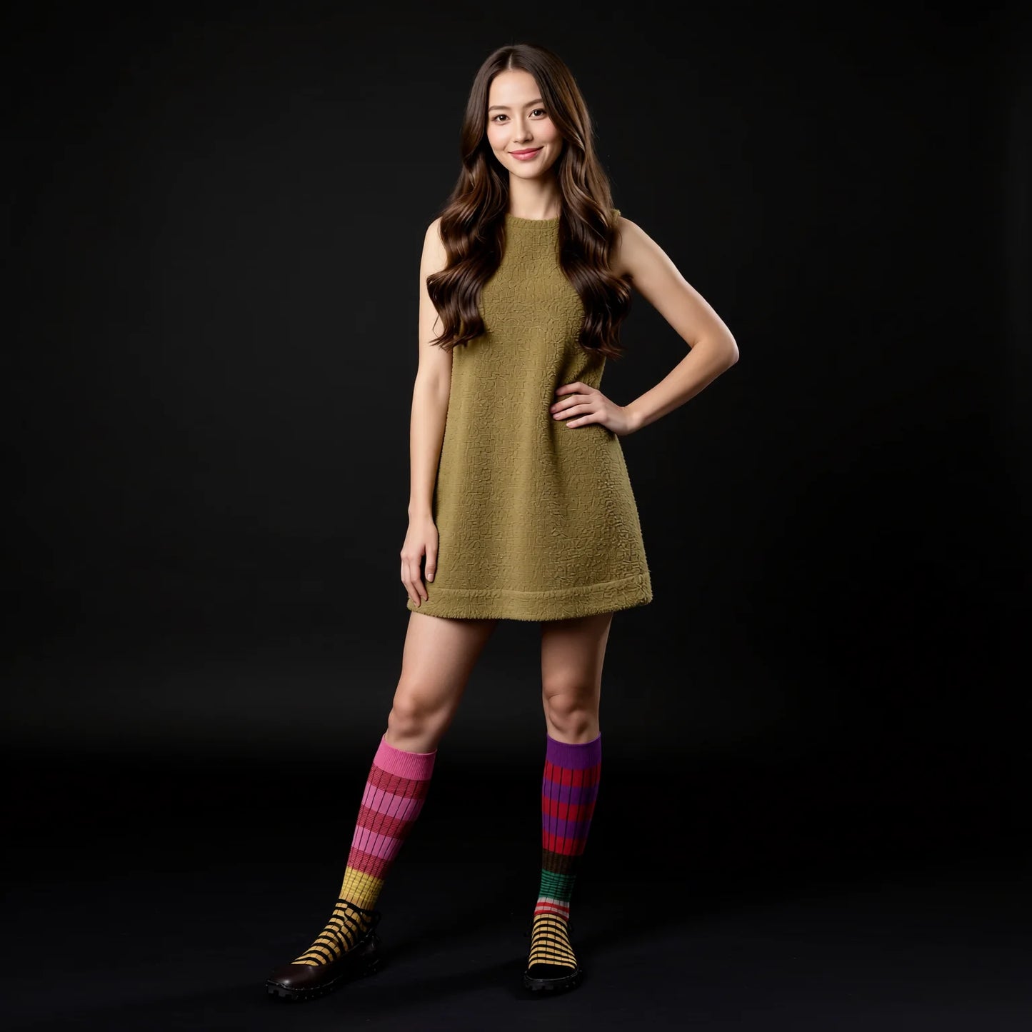 Colourful Retro Striped Calf Socks - Barn Style Leg Warmers
