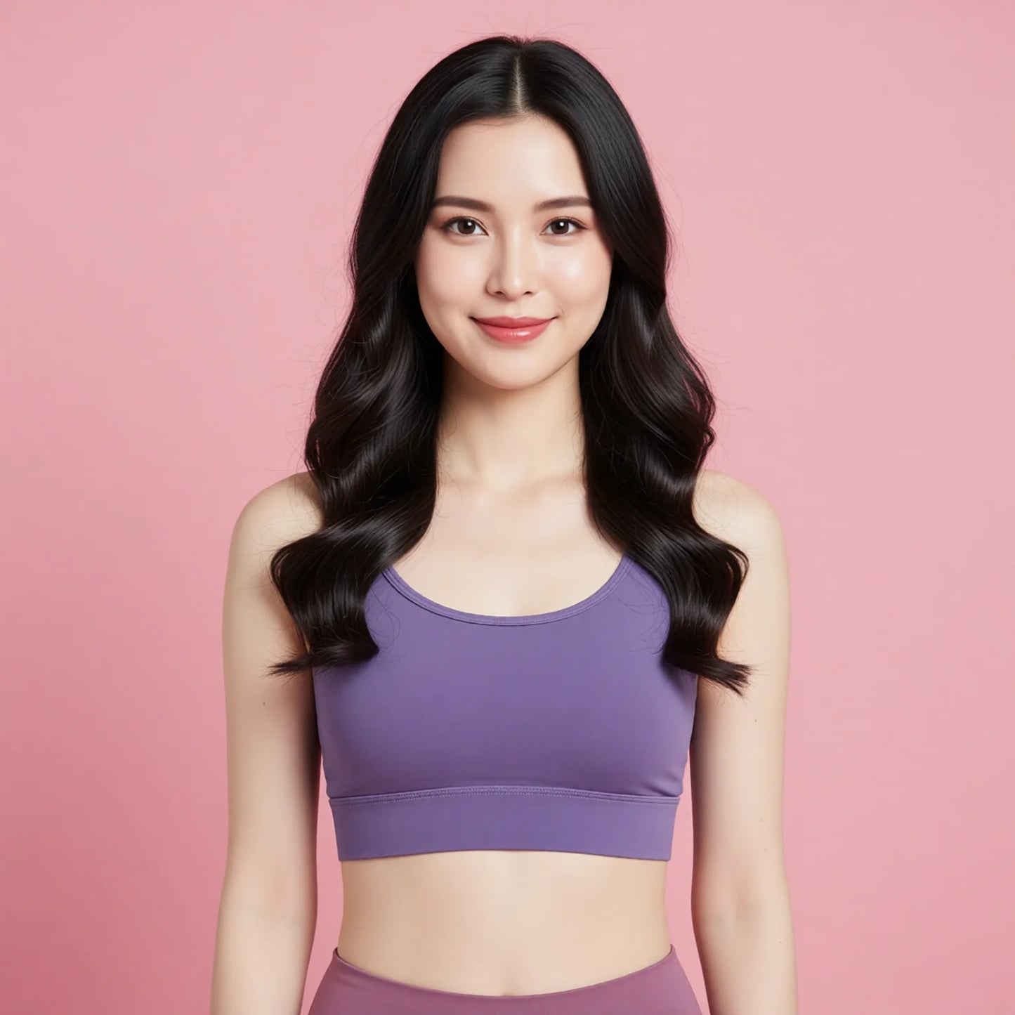 Fine Double Strap Sports Bra for Women – Anti-Shake Running Yoga Bras in Blush Rose