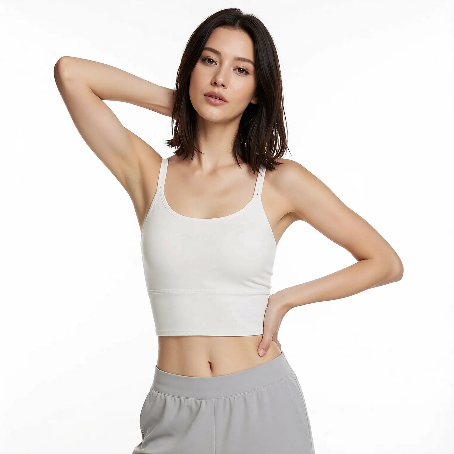 seamless support sports bra for running yoga and pilates