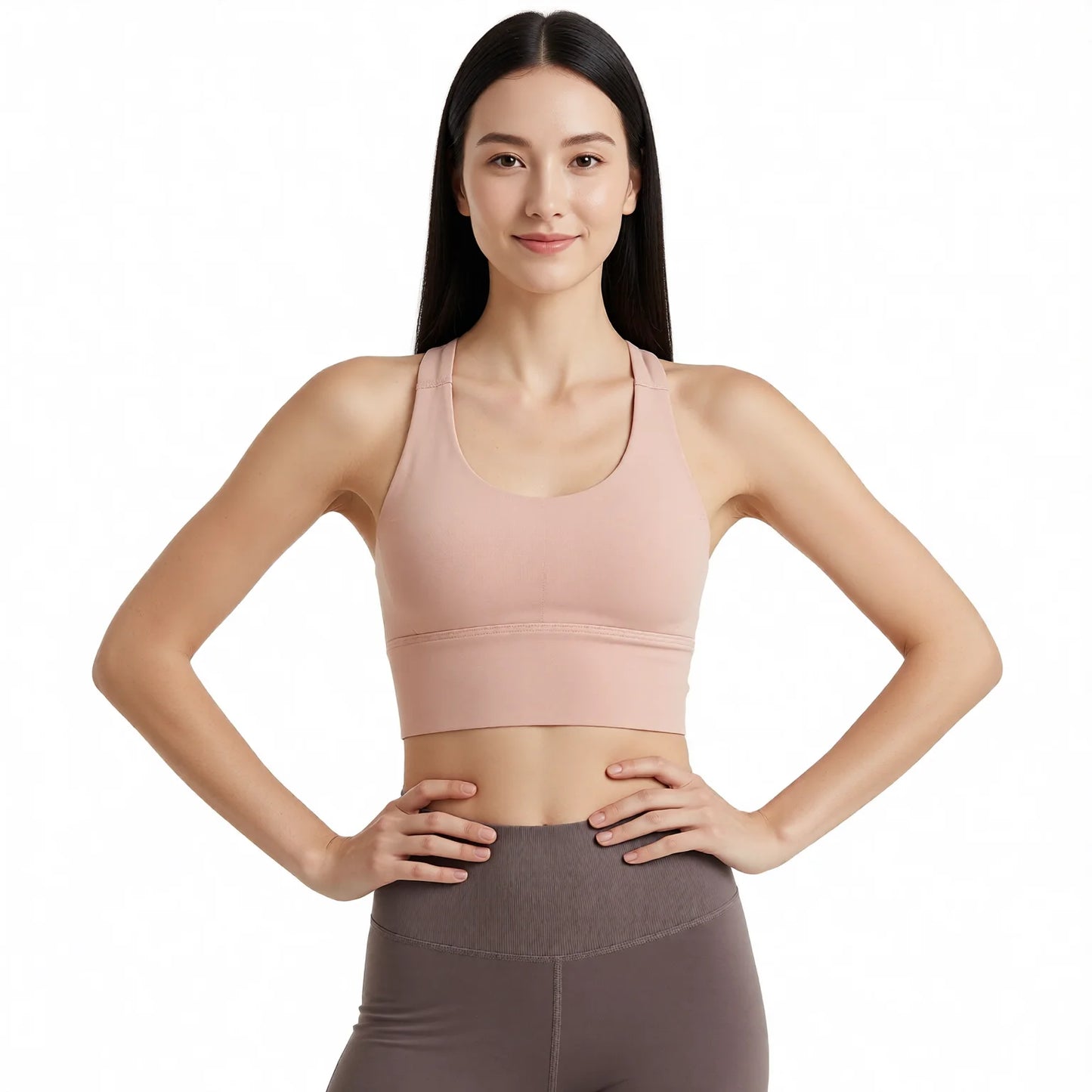 Strappy Back Sports Bra with Removable Pads