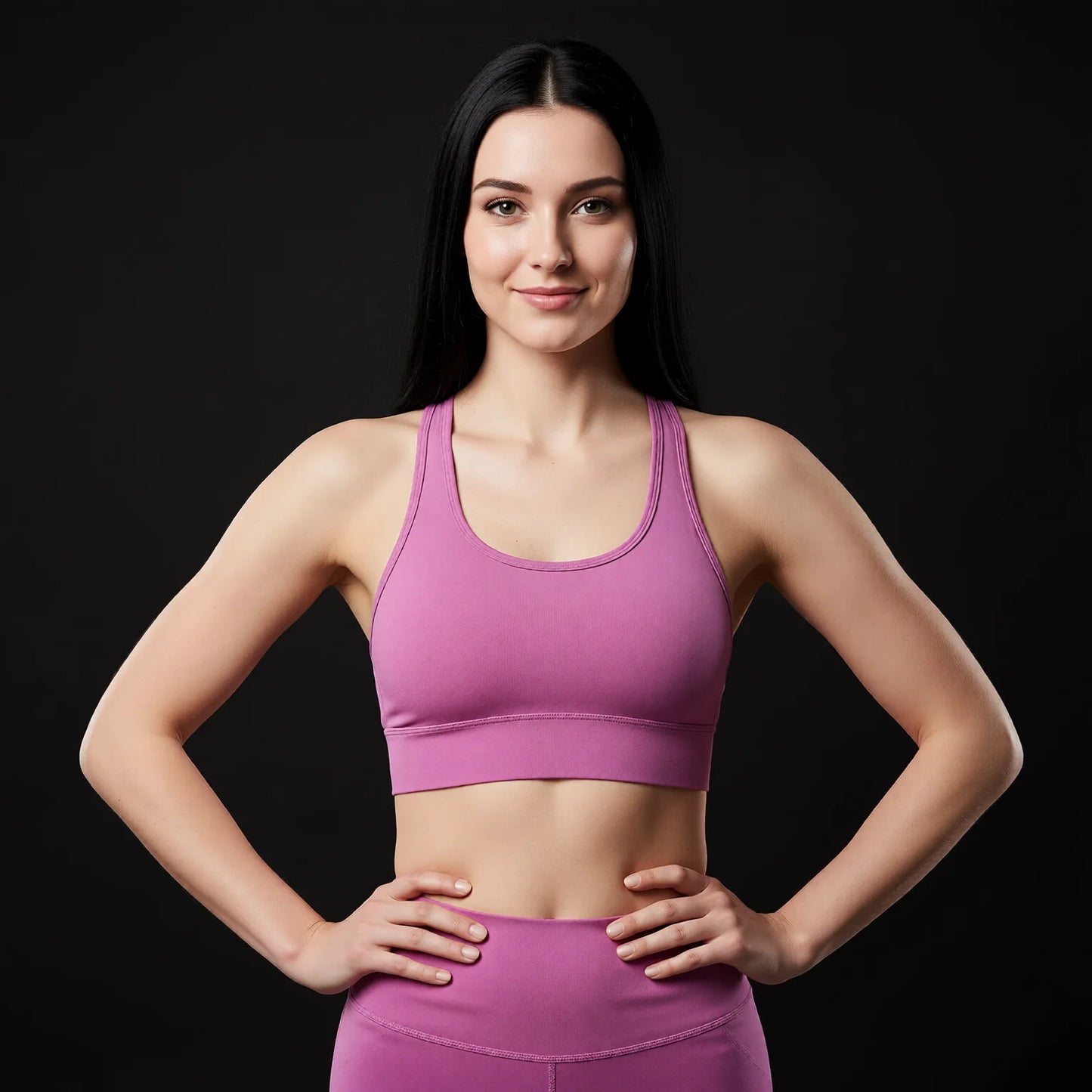 High Support One-Piece Fixed Cup Sports Bra - Breathable Running Fitness Vest