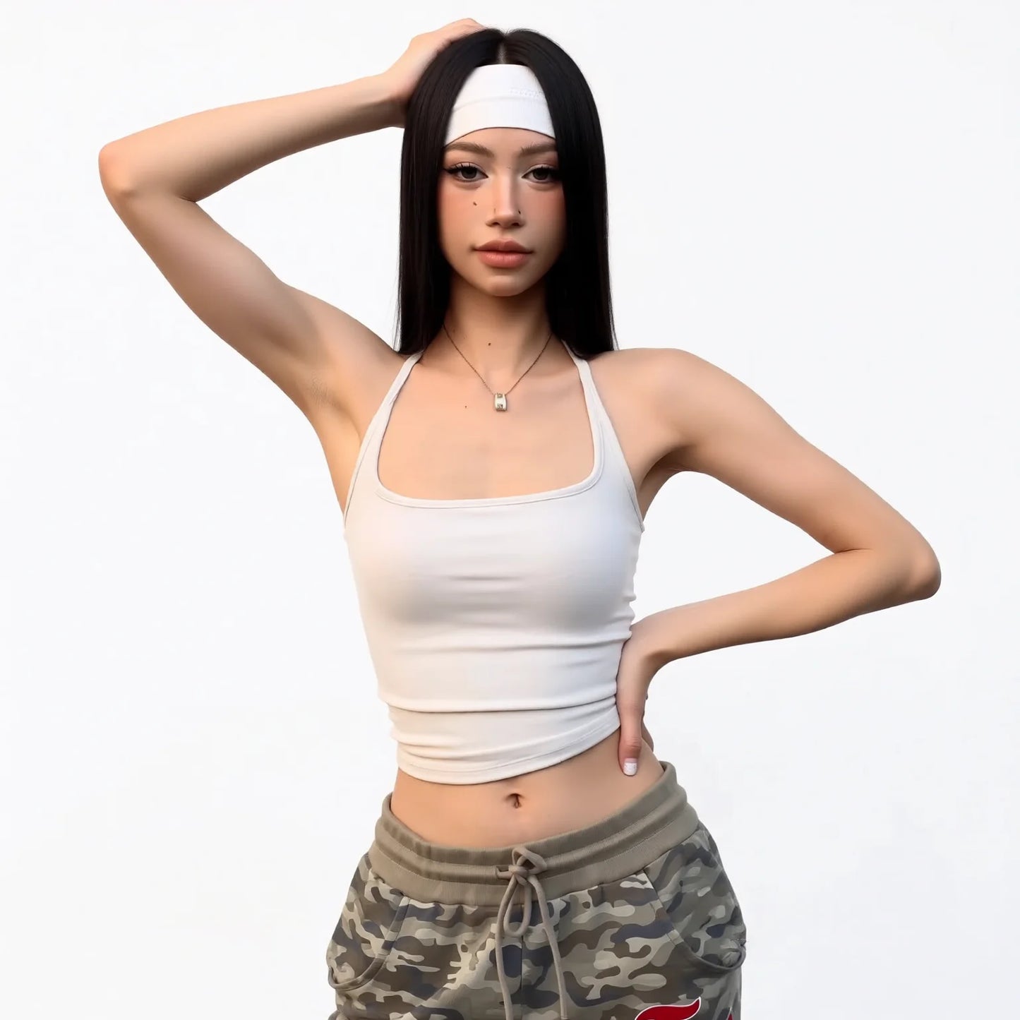 Korean Style Fitness Yoga Vest with Built-in Bra and Shockproof Padding