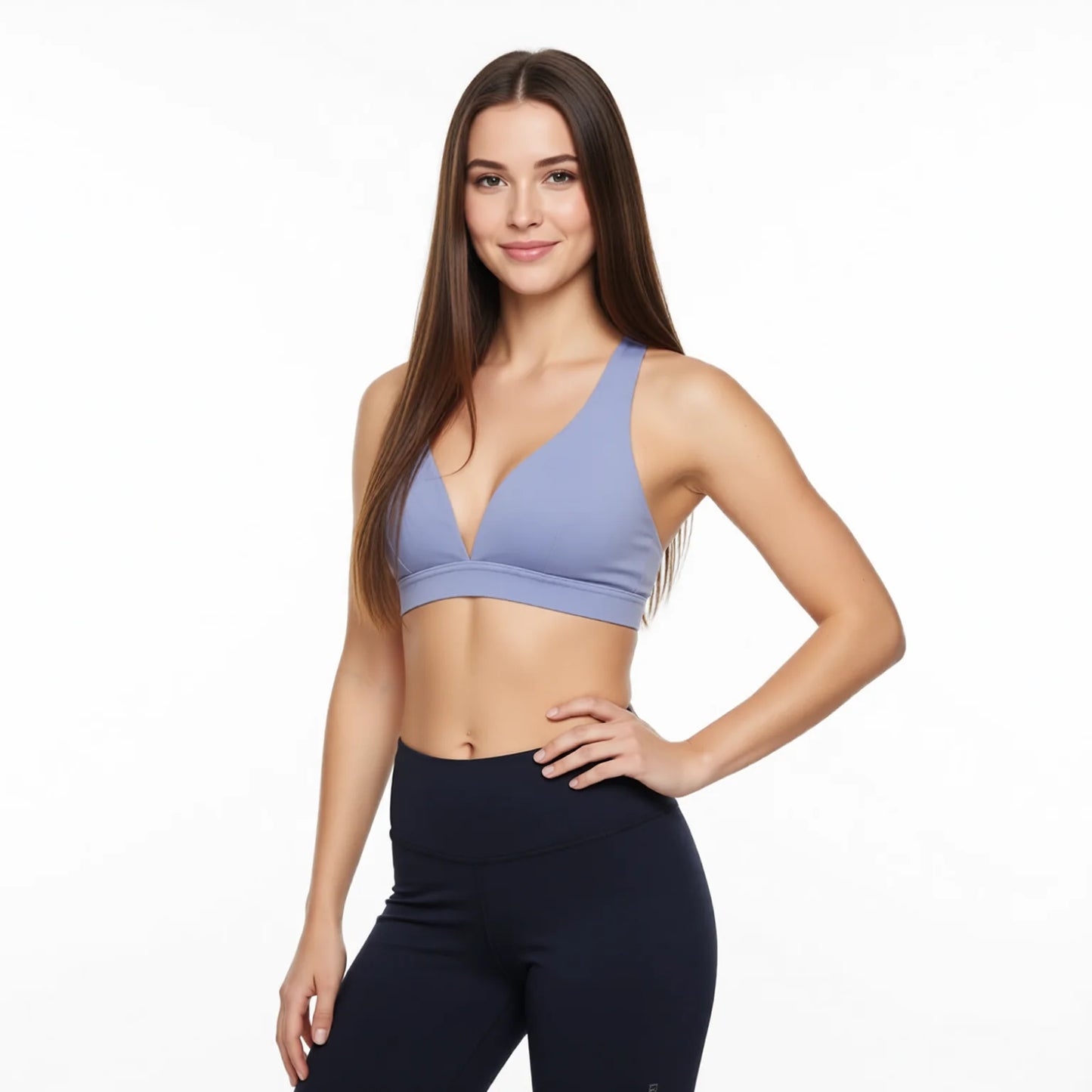Deep V Push-Up Bra with Triangle Cups - Yoga Sports Bra