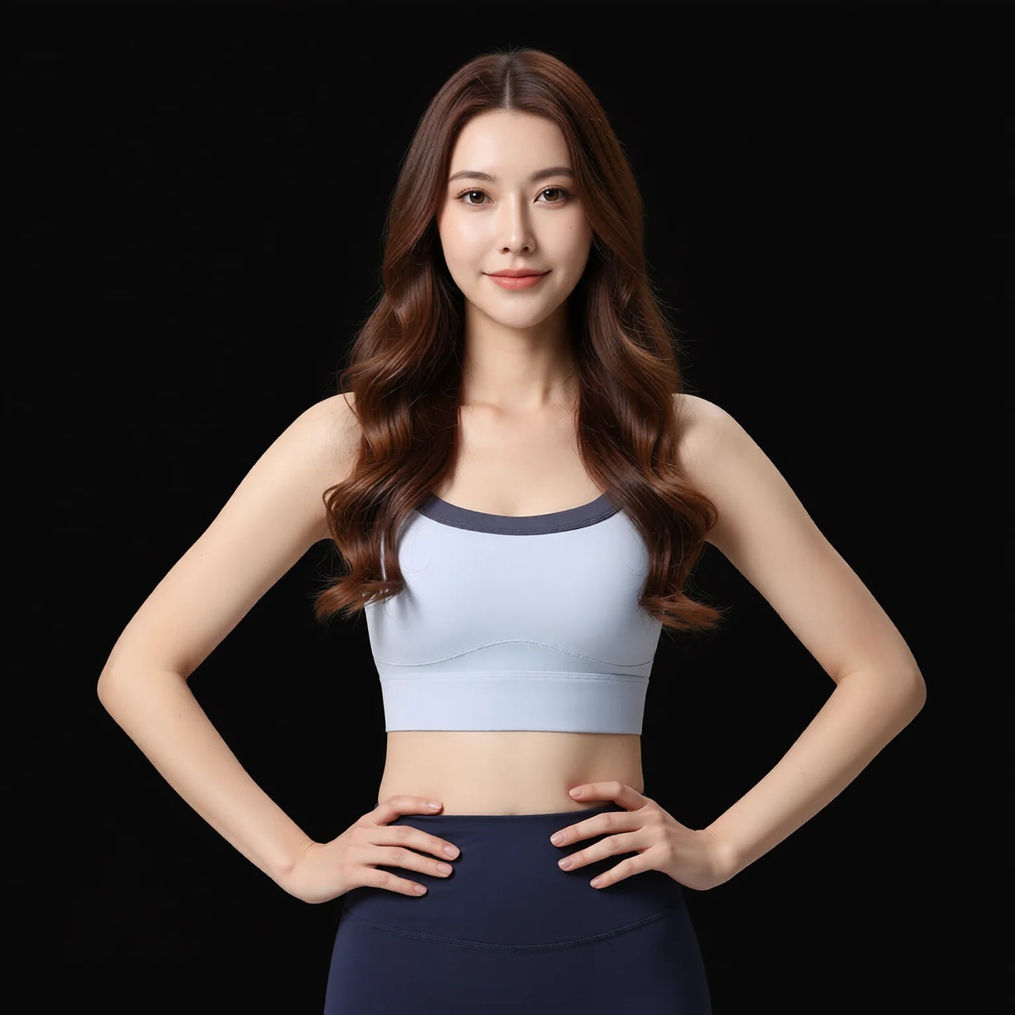 Colourblock Strappy Back Sports Bra - No Sleeve Training Vest for Running Yoga