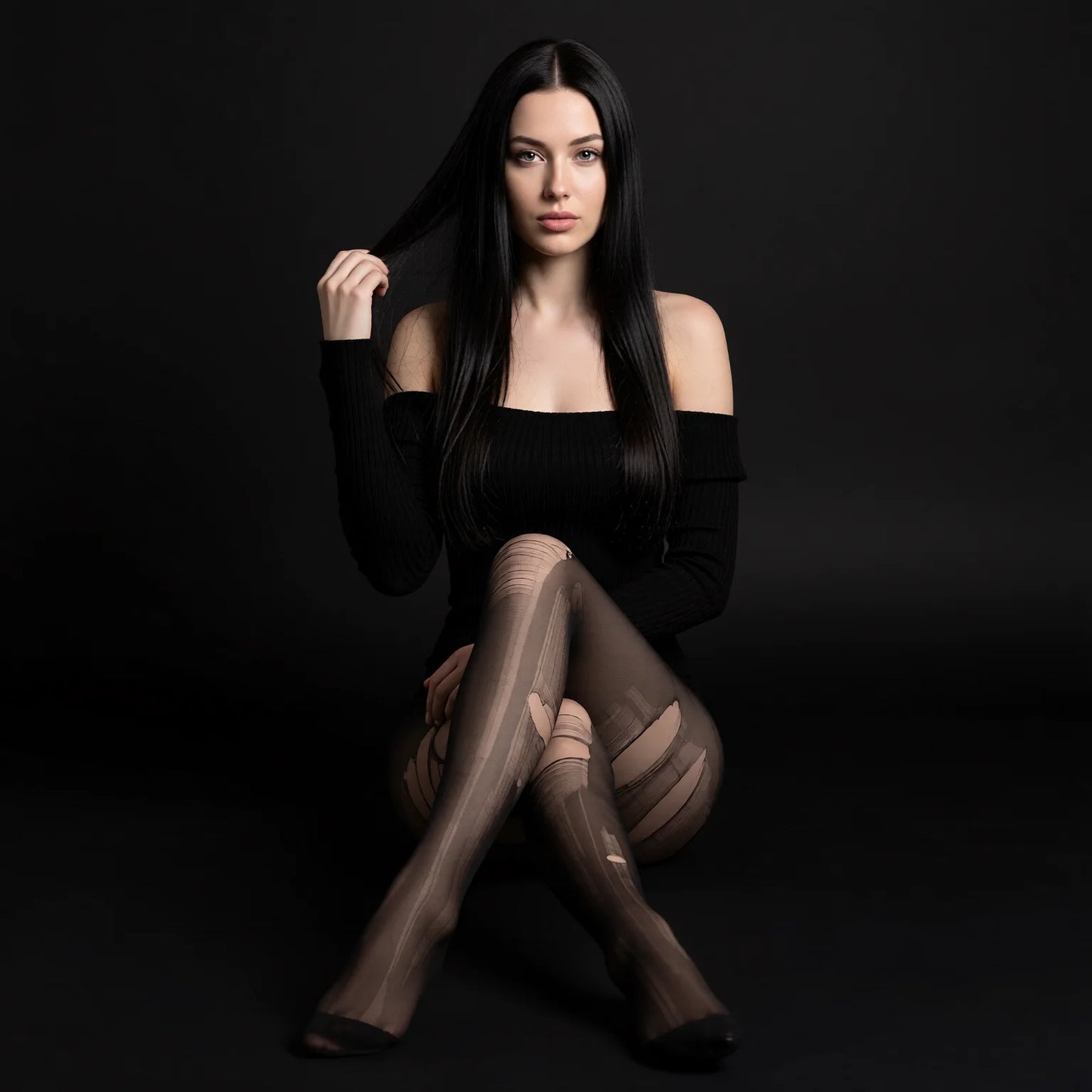 Hand Tear Pantyhose Ultra Thin Sheer Closed Crotch Rip Proof Stockings