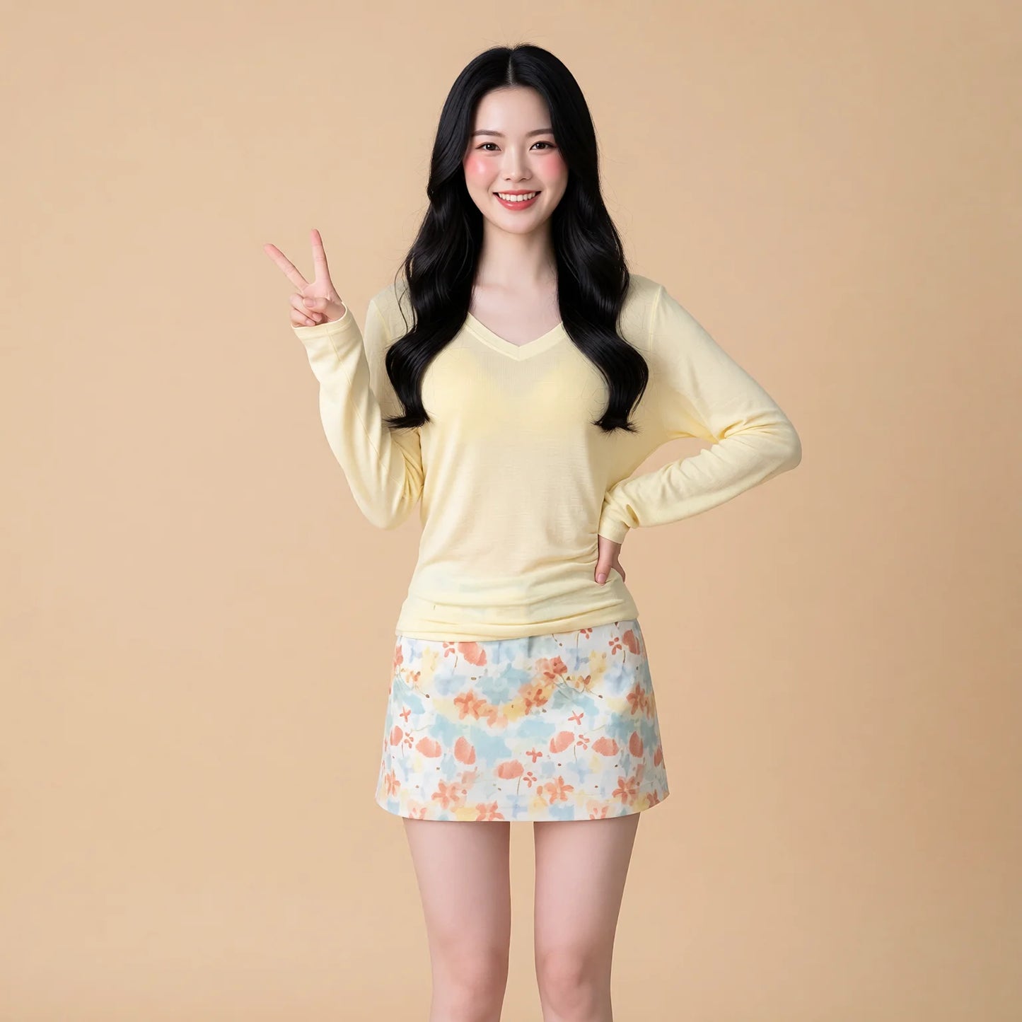 Long Sleeve Bikini Set with Sun Protection