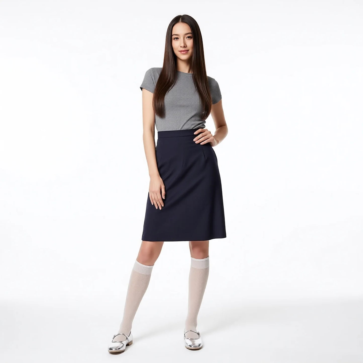 Women's Slouchy Knee High Socks Ballet Style Summer Thin Legwear