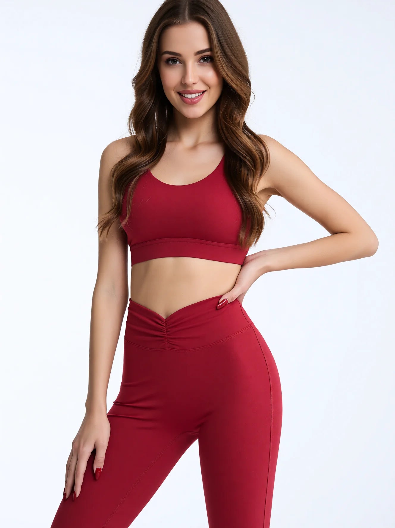 High Waisted Flare Leggings with Tummy Control and Peach Butt Lift