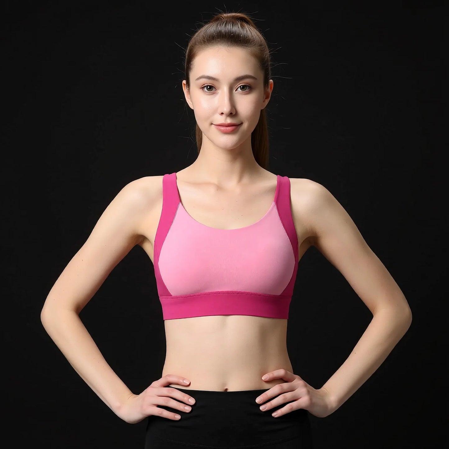 Sports Bra Single Shoulder Fixed Cup Multi-Colour Fast Dry Sweat Proof Fitness Running Yoga Sports Bra