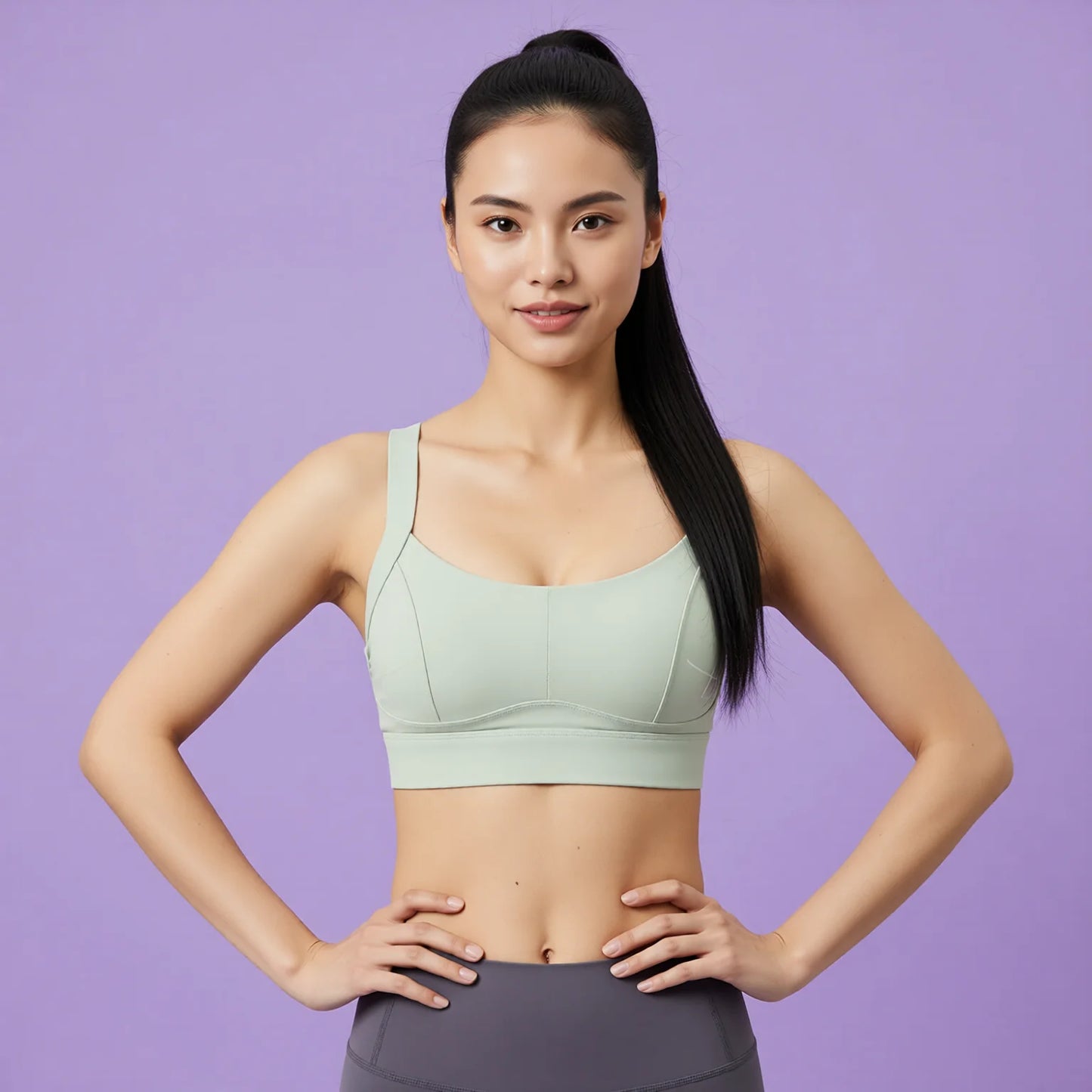 High-Intensity Running Sports Bra - Anti-Vibration Pull-Through Support Bra