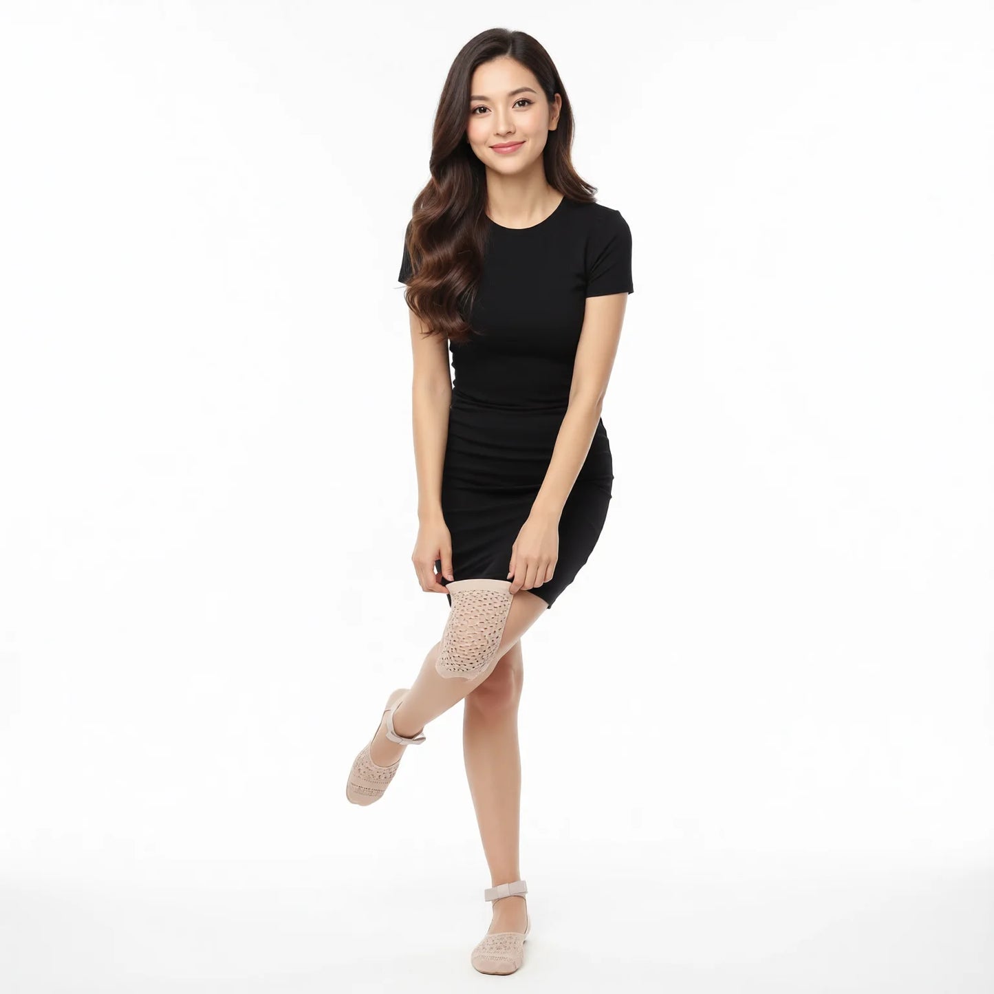 Lace No-Show Socks with Bow Detail - Anti-Slip Summer Boat Socks