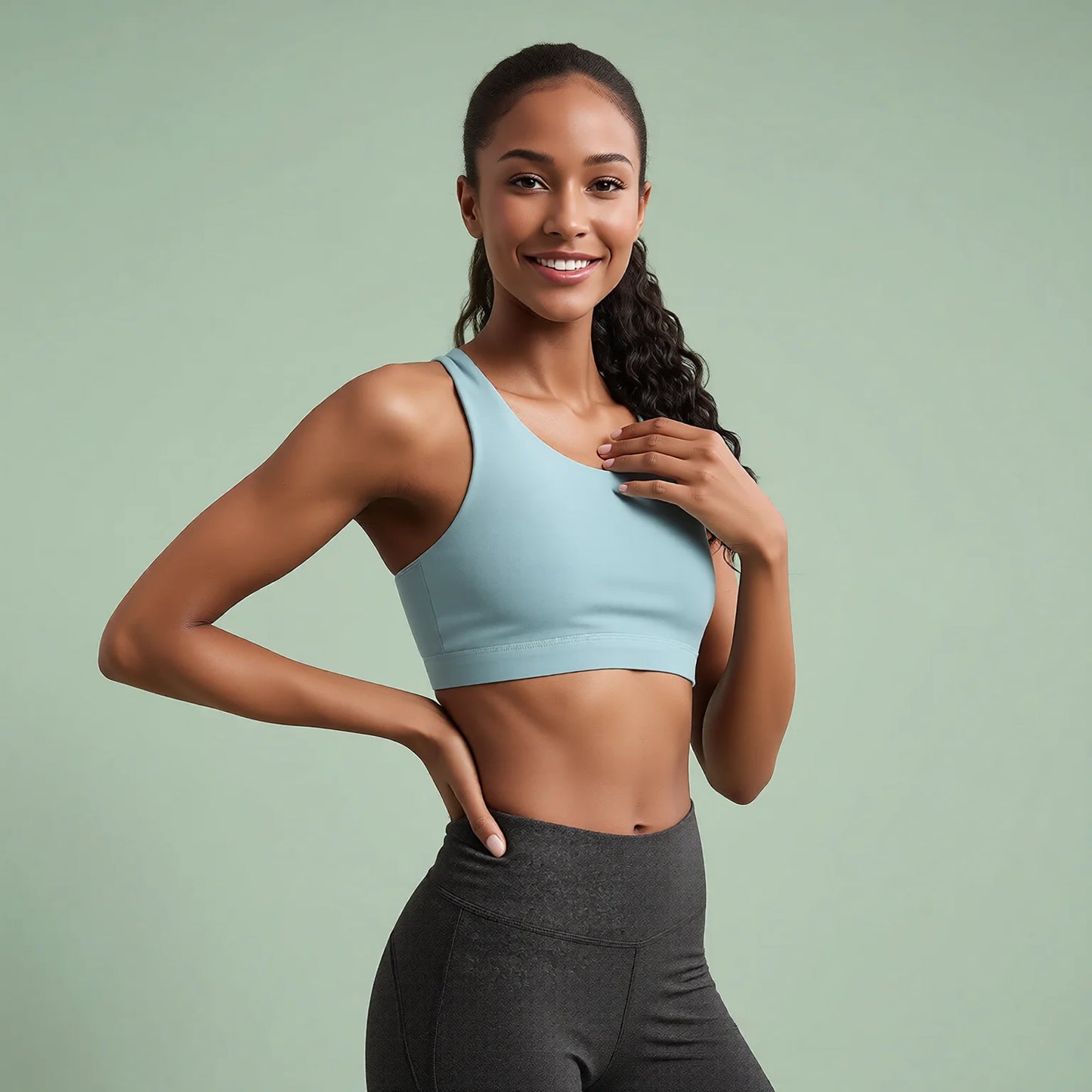 High-Support Cut-Out Sports Bra with Removable Pads