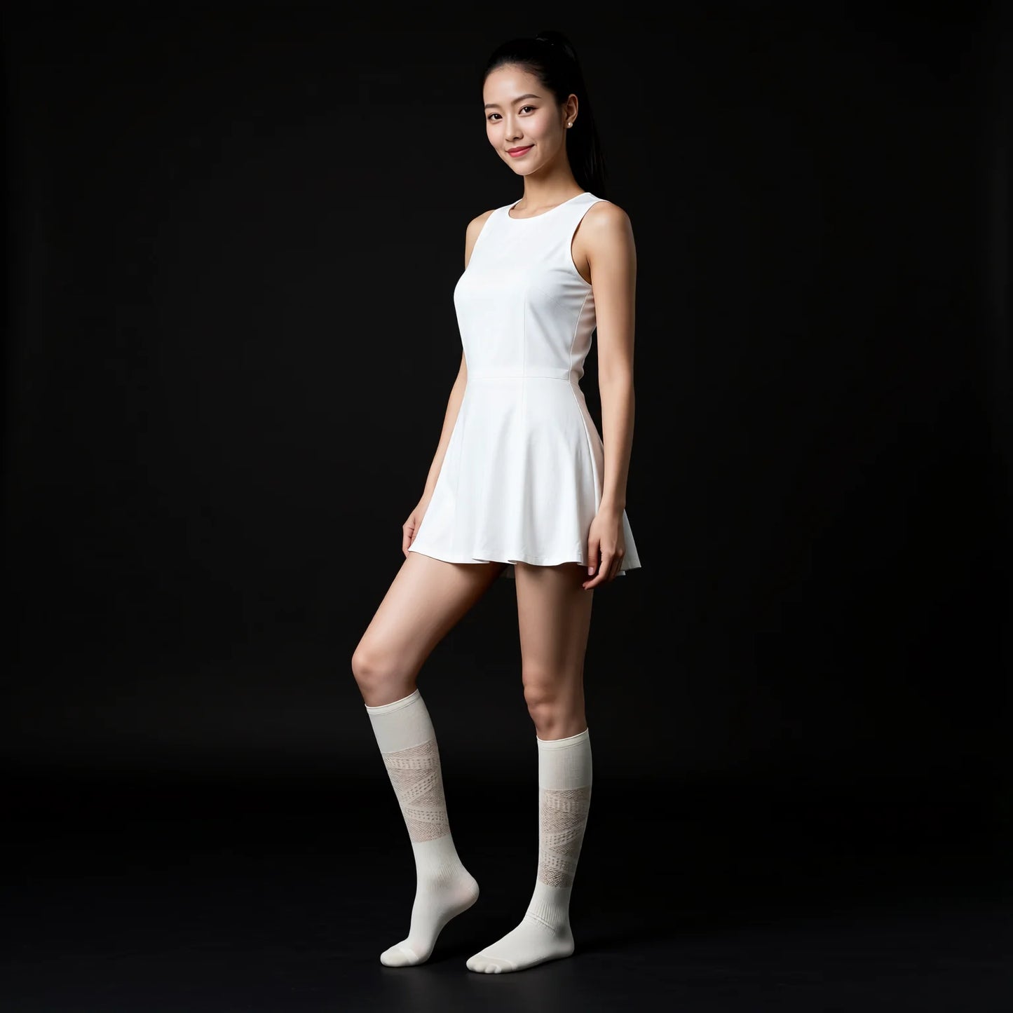 Breathable Mesh Calf Compression Socks for Women - Sporty Everyday Wear