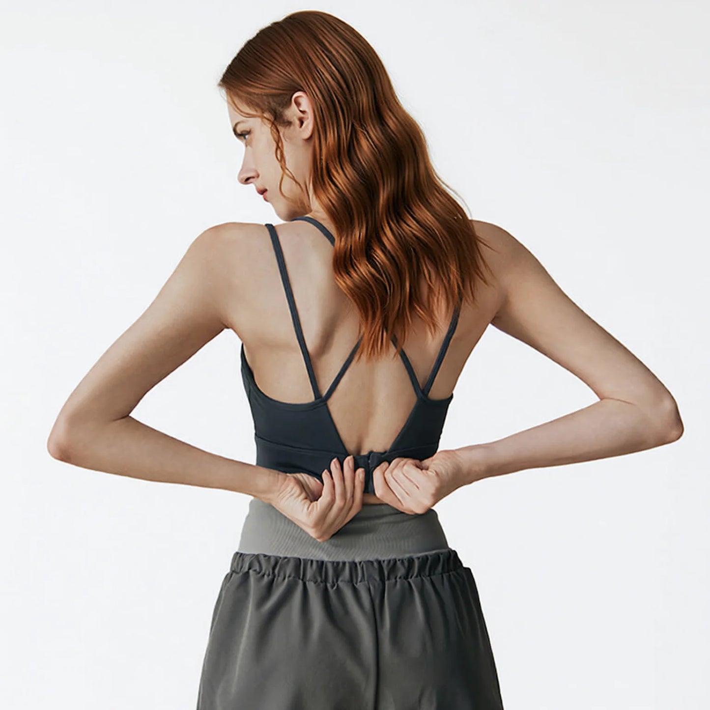 Summer Strappy Sports Bra Running Bra Yoga Camisole Seamless Activewear
