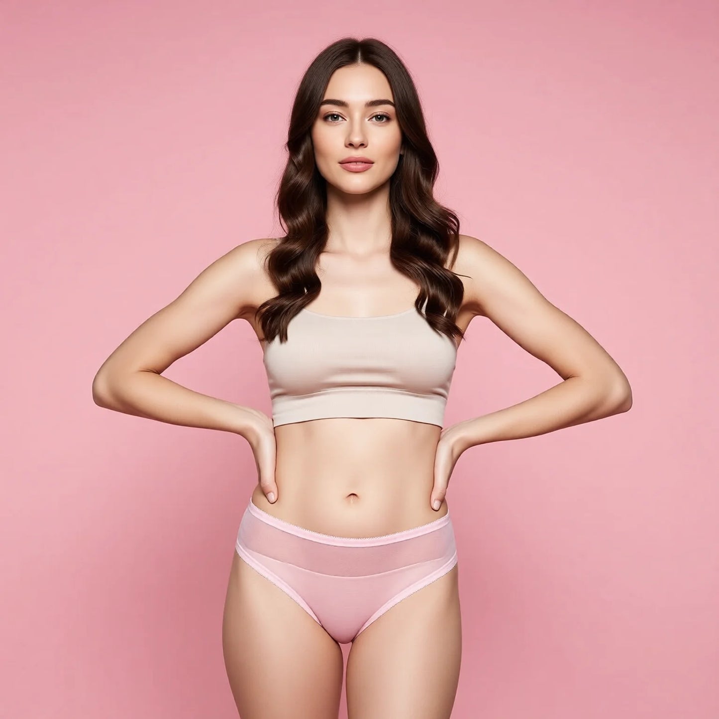 Floral Embroidered Lace Briefs Panties - Pink & Sky Blue