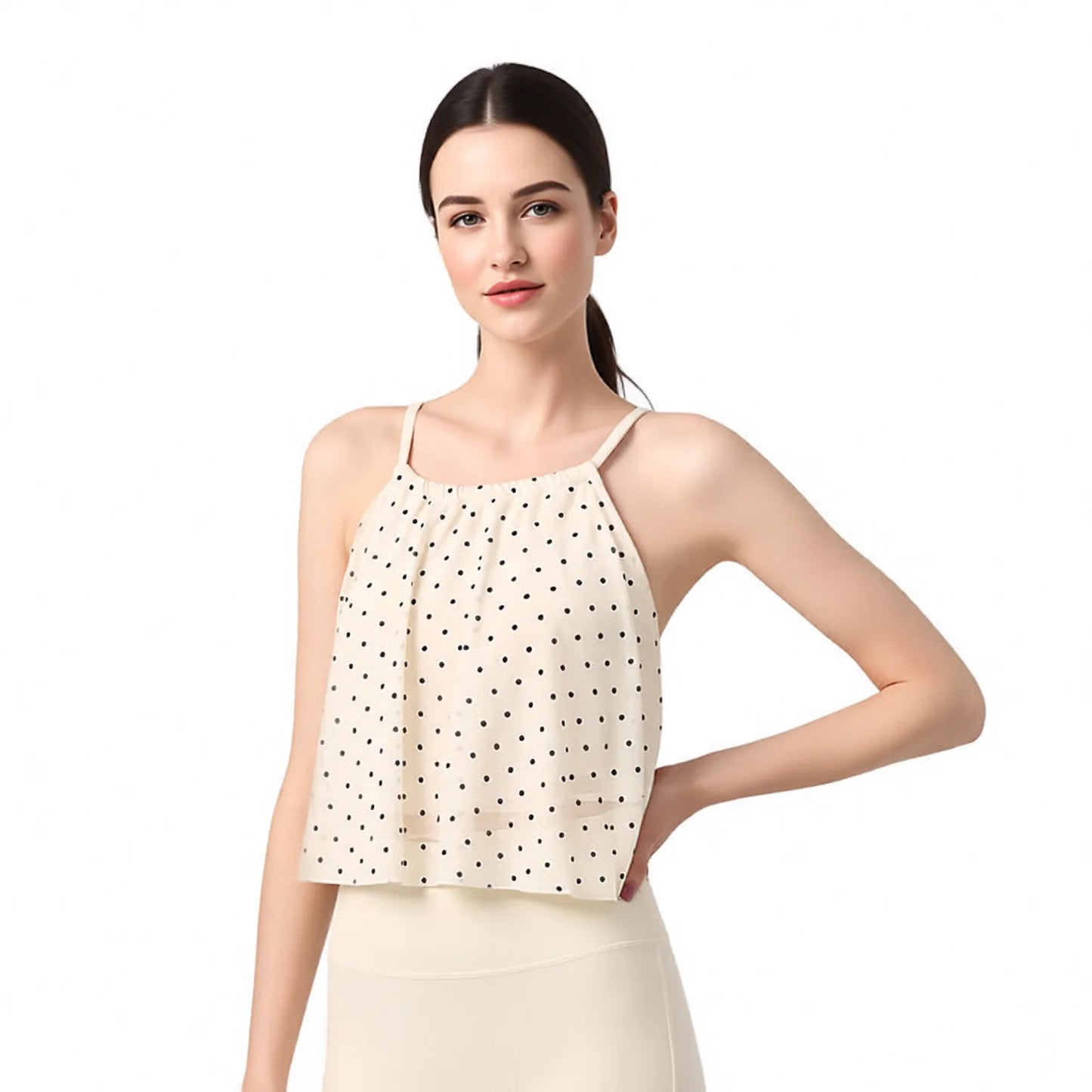 Cloud Mesh Workout Camisole with Built-in Bra