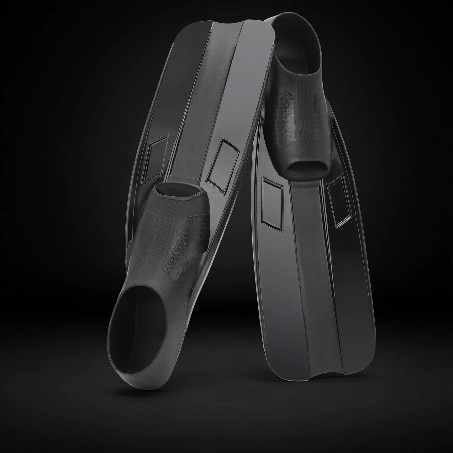 women's professional scuba fins black