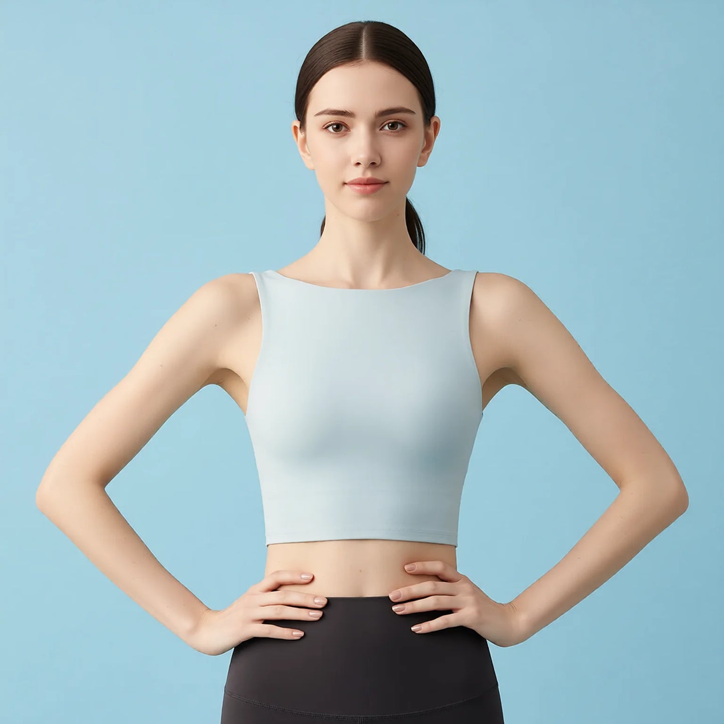 U Back Yoga Top with Built-in Pads