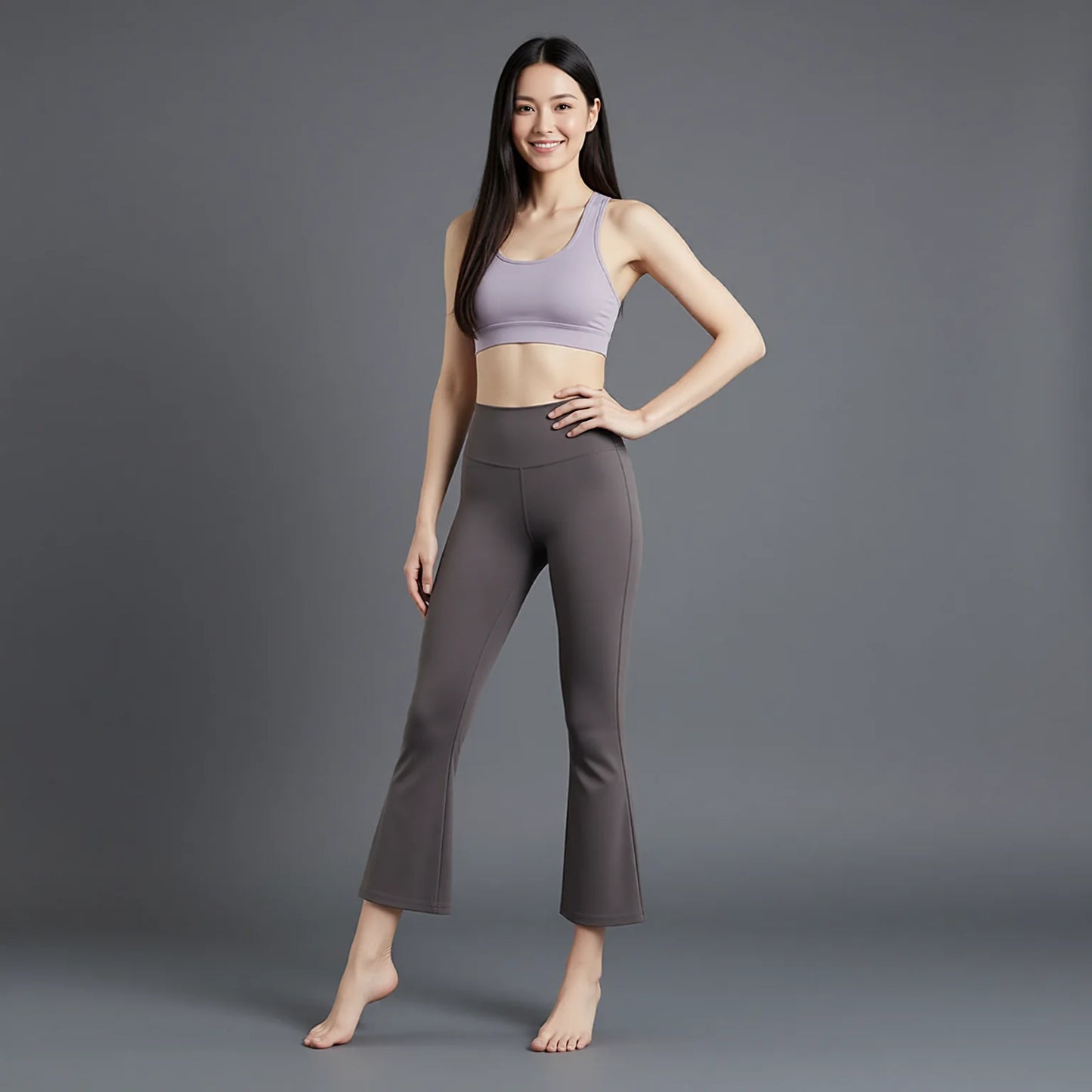 High Waist Butt-Lifting Micro Flare Yoga Pants
