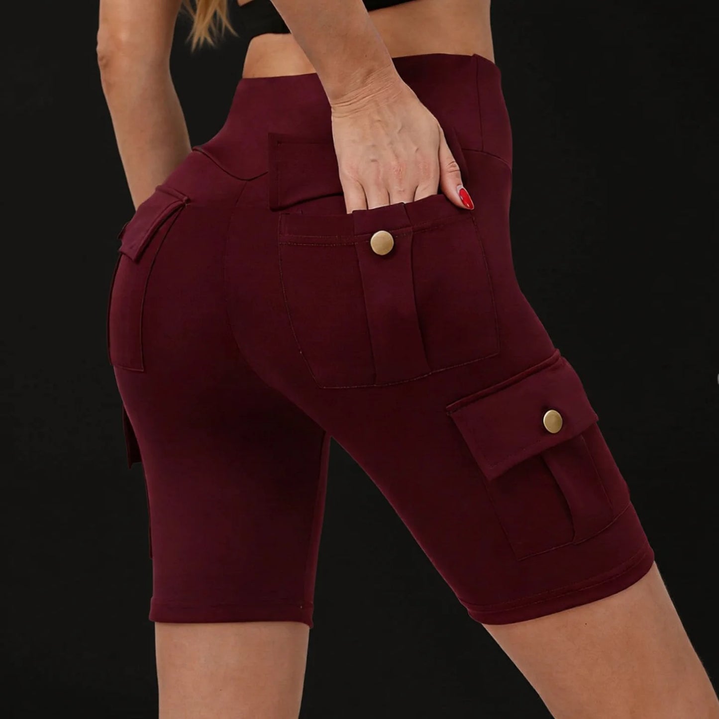 High Waist Work Shorts Sportswear Shorts Gym Fitness Shorts Women