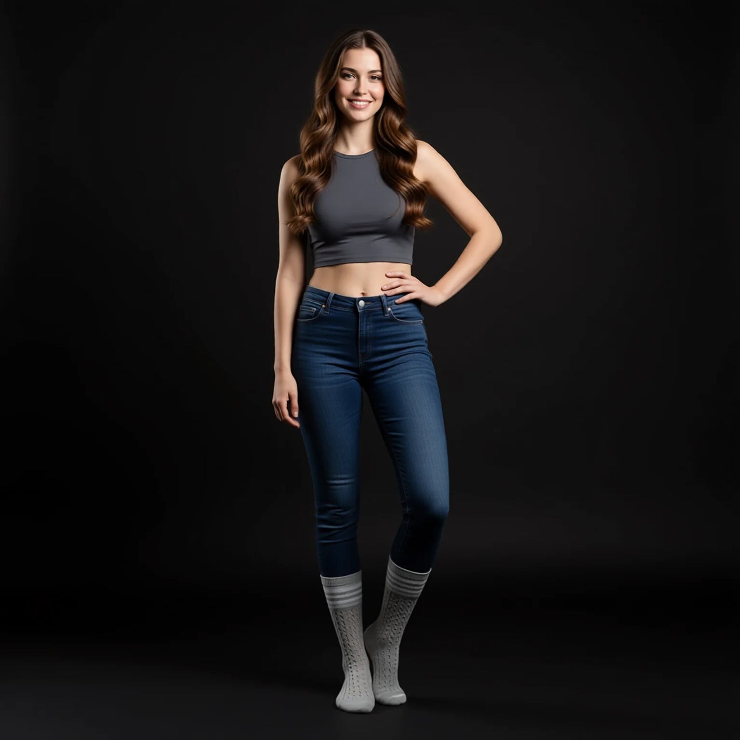Women's Breathable Mesh Mid-Calf Socks Summer Thin Hollow Out