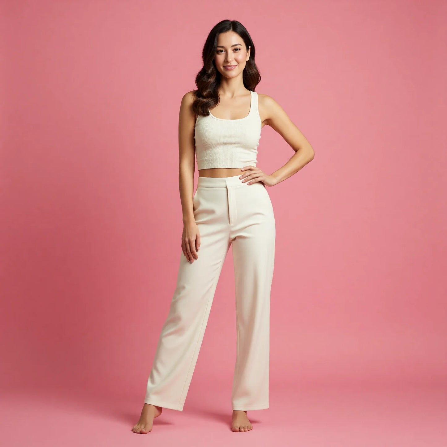 High-Waisted Wide Leg Lounge Pants for Women - Breathable Loose Fit