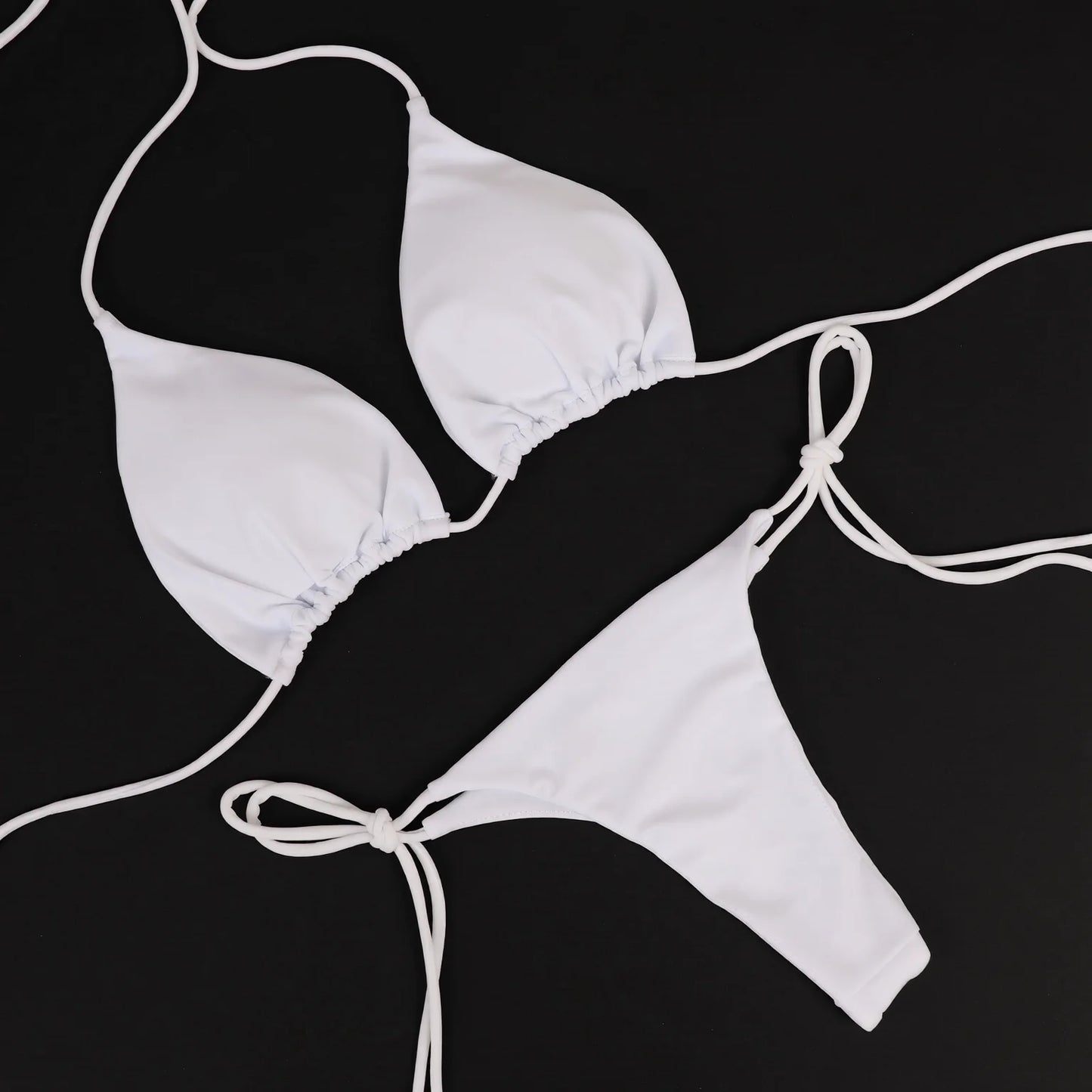 sexy adjustable tie bikini with padded cups