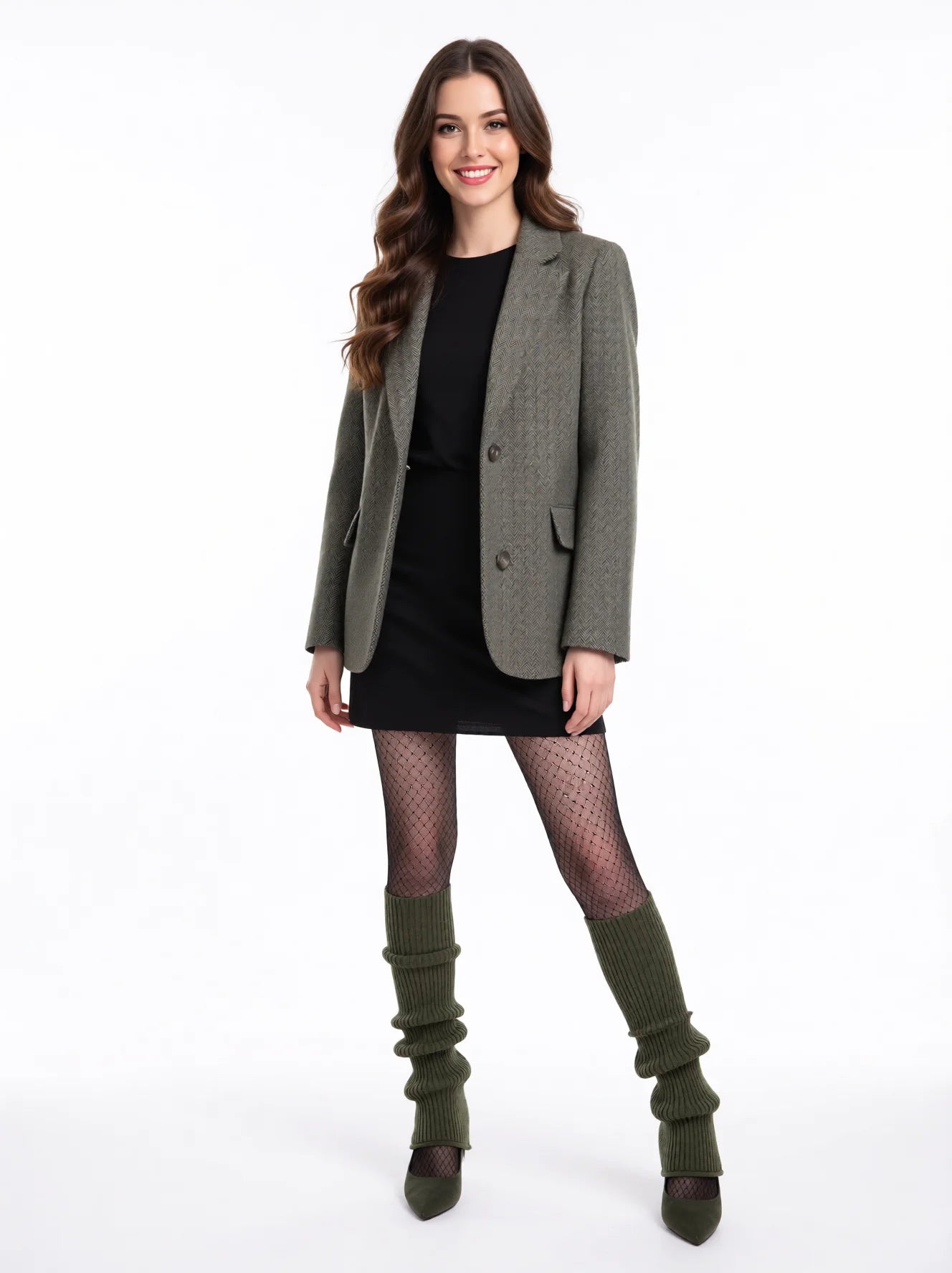 Cozy Slouch Socks and Ribbed Tights Set - Warm Layering Legwear