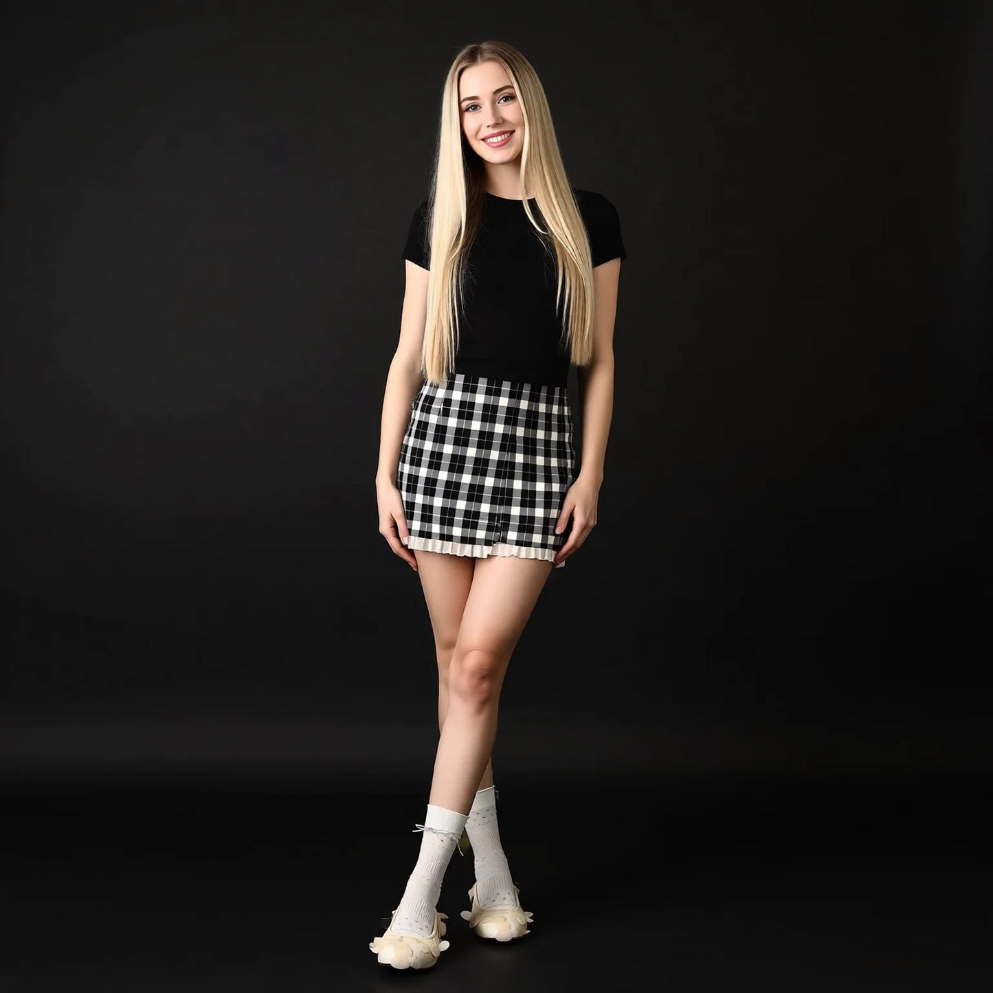 Women's Bow Mesh Mid Calf Socks Cute Japanese Style Summer Ankle Socks