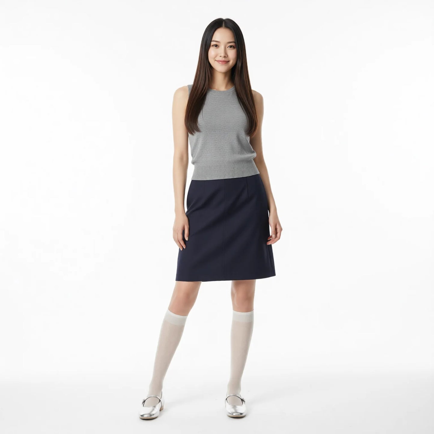 Women's Slouchy Knee High Socks Ballet Style Summer Thin Legwear