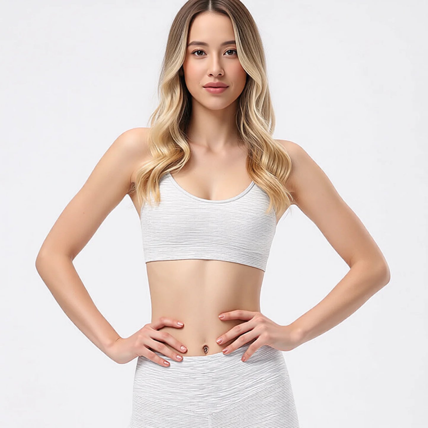Y-Shaped Thin Strap Sports Bra with Supportive Back Support