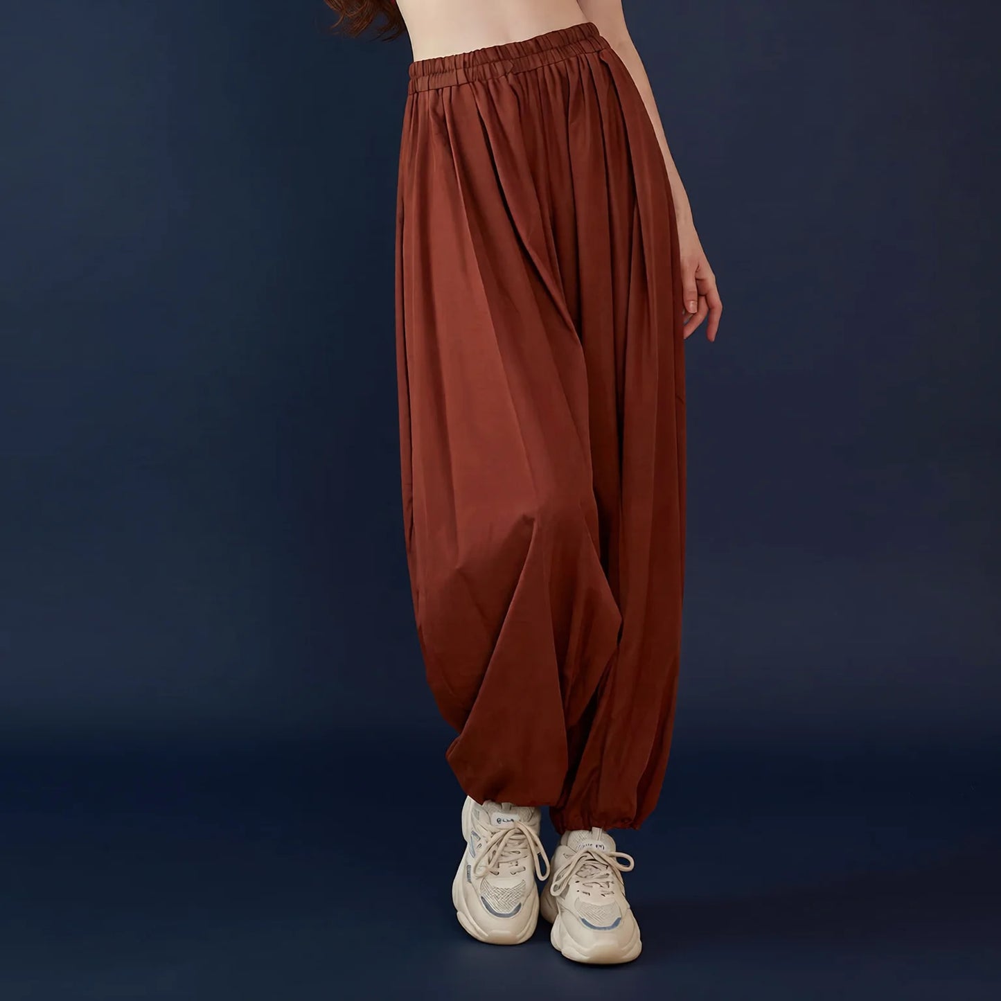 Harem Pants Wide Leg Yoga Trousers Soft Cotton Summer Athleisure